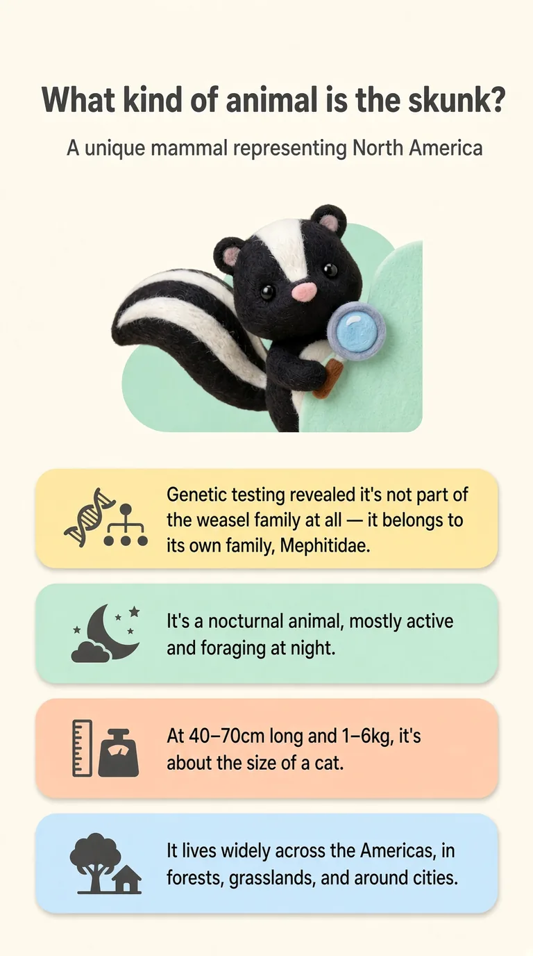 What kind of animal is the skunk? — A unique mammal representing North America