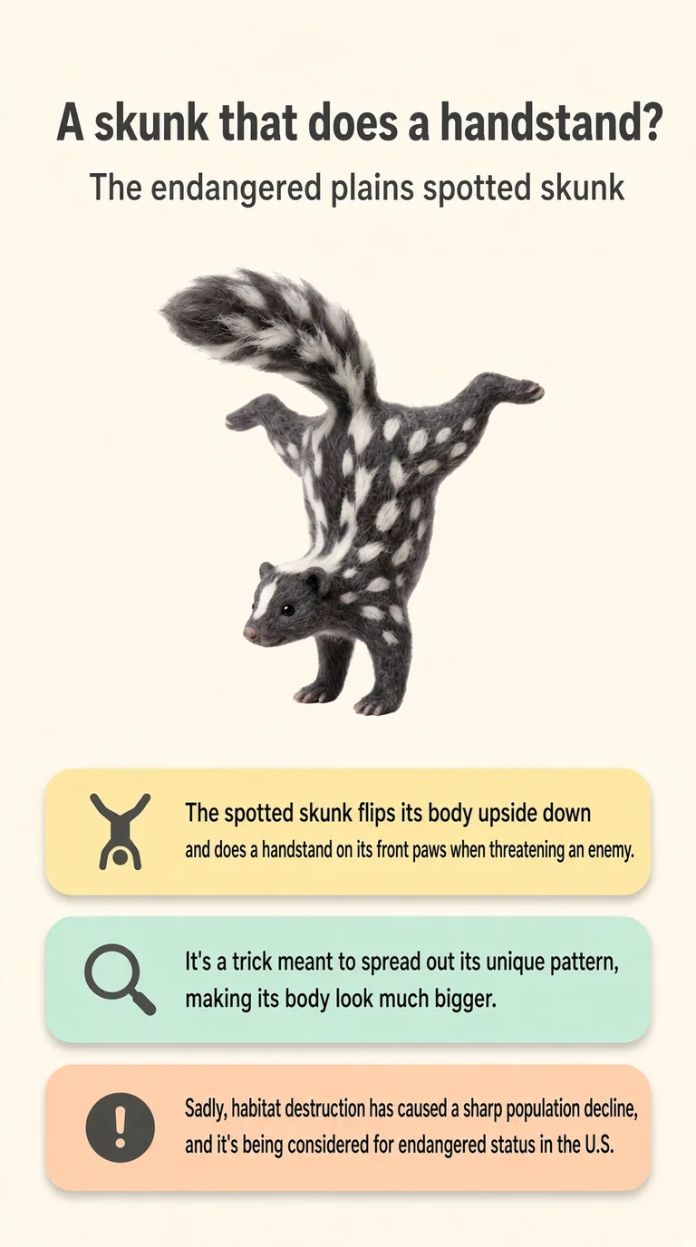 A skunk that does a handstand? — The endangered plains spotted skunk