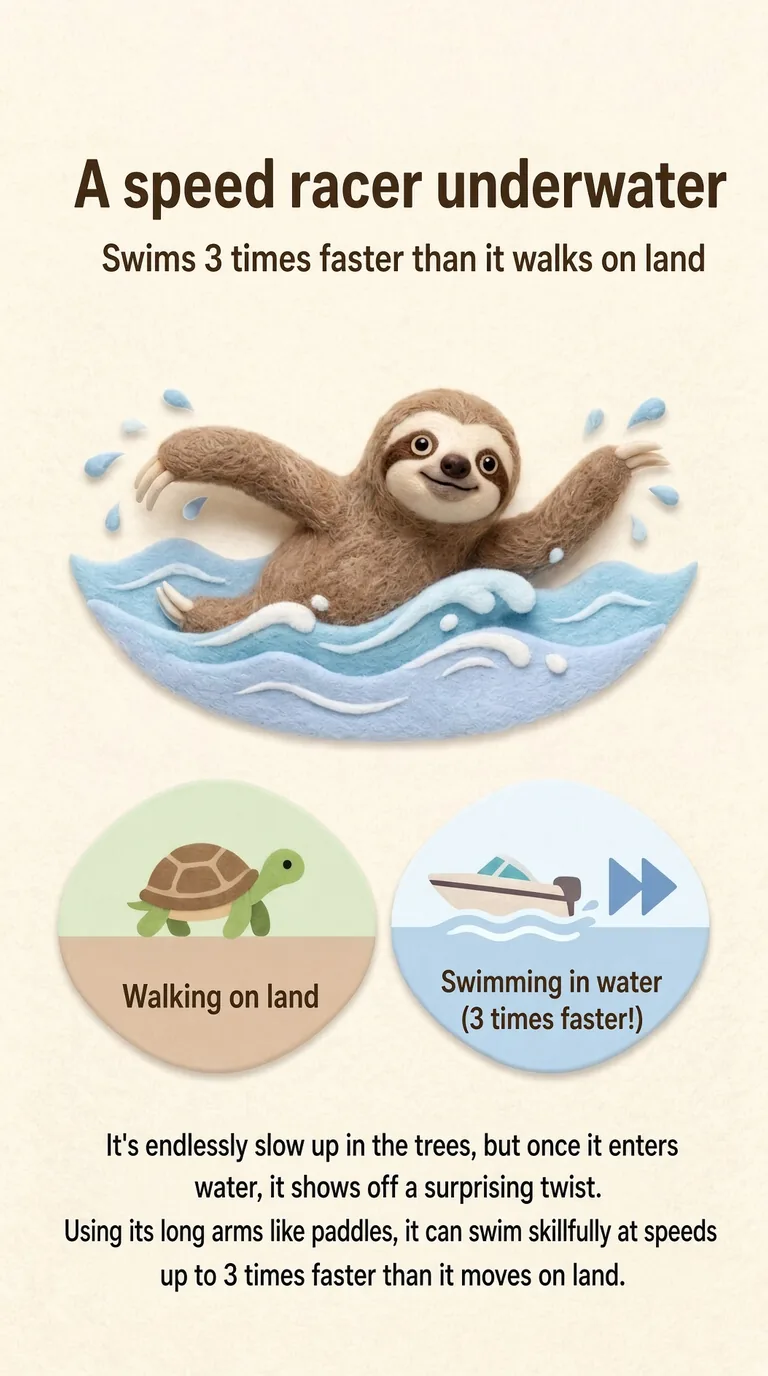 A speed racer underwater — Swims 3 times faster than it walks on land