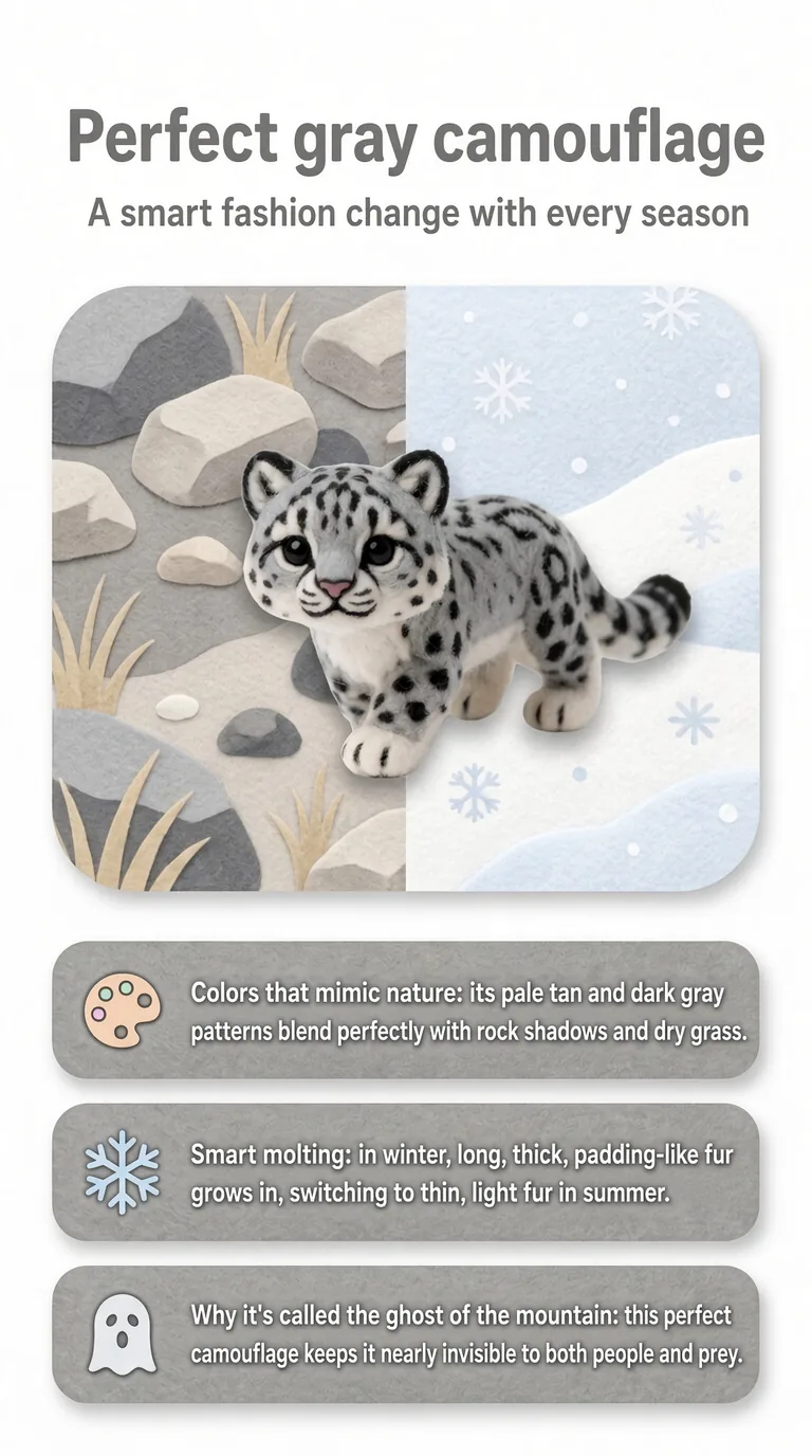 Perfect gray camouflage — A smart fashion change with every season — Colors that mimic nature / Smart molting