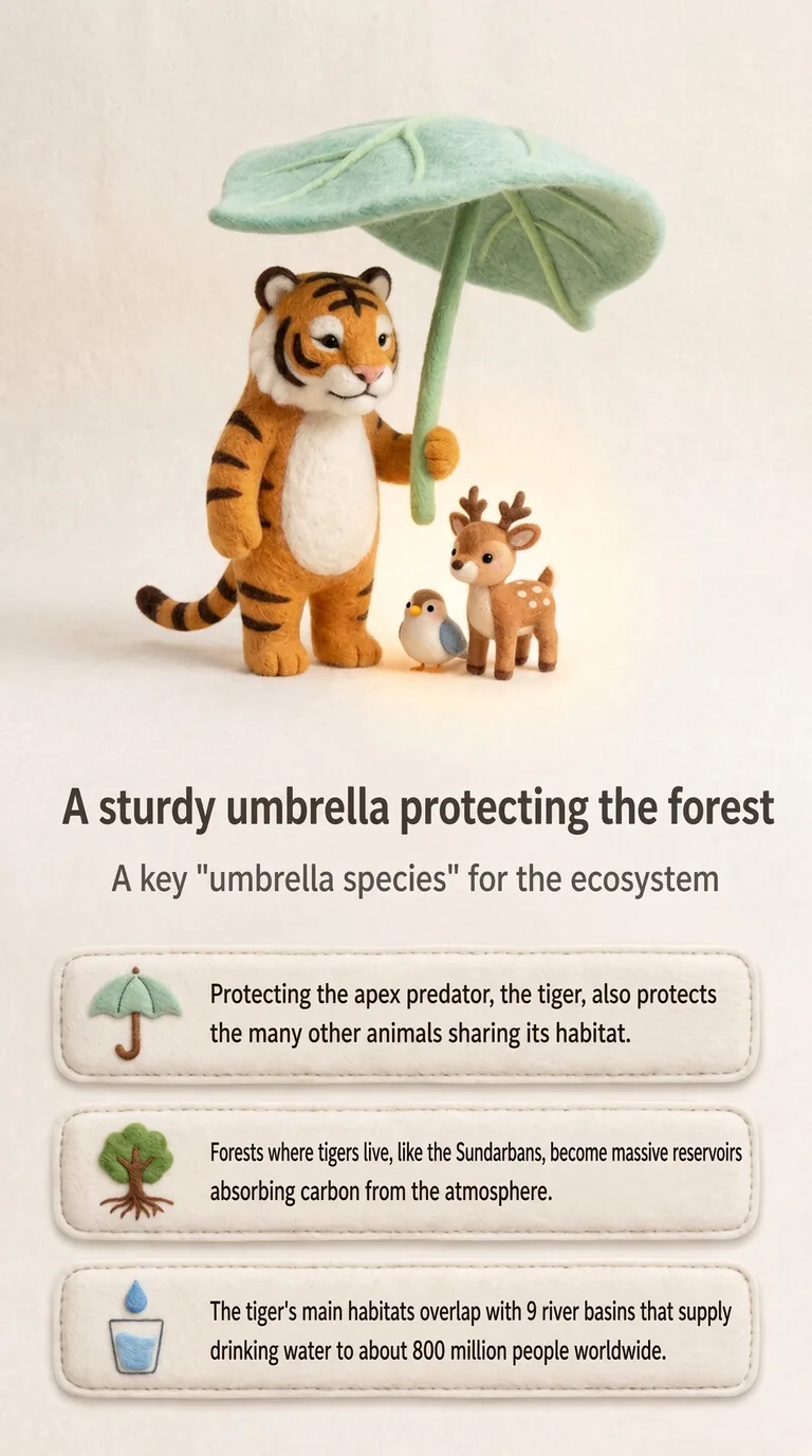 A sturdy umbrella protecting the forest — A key "umbrella species" for the ecosystem