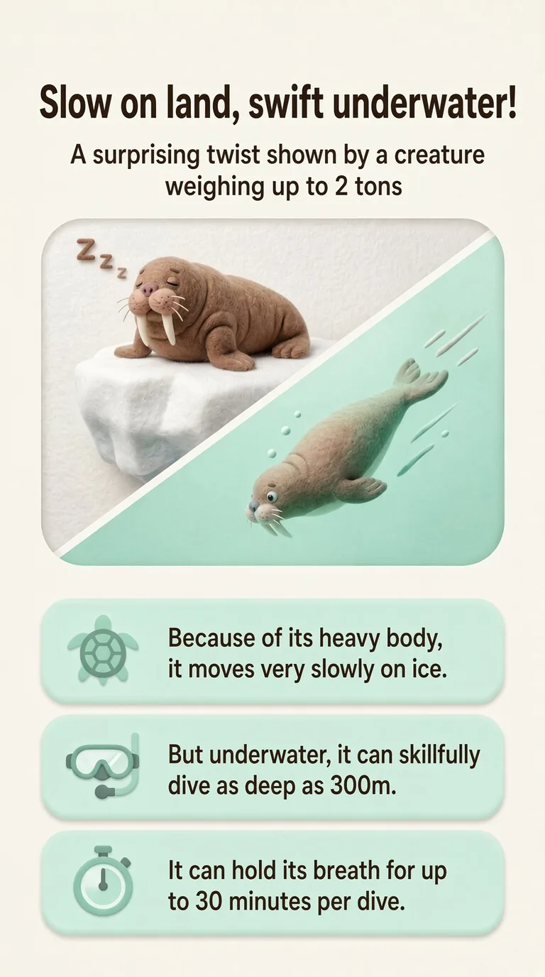 Slow on land, swift underwater! — A surprising twist shown by a creature weighing up to 2 tons