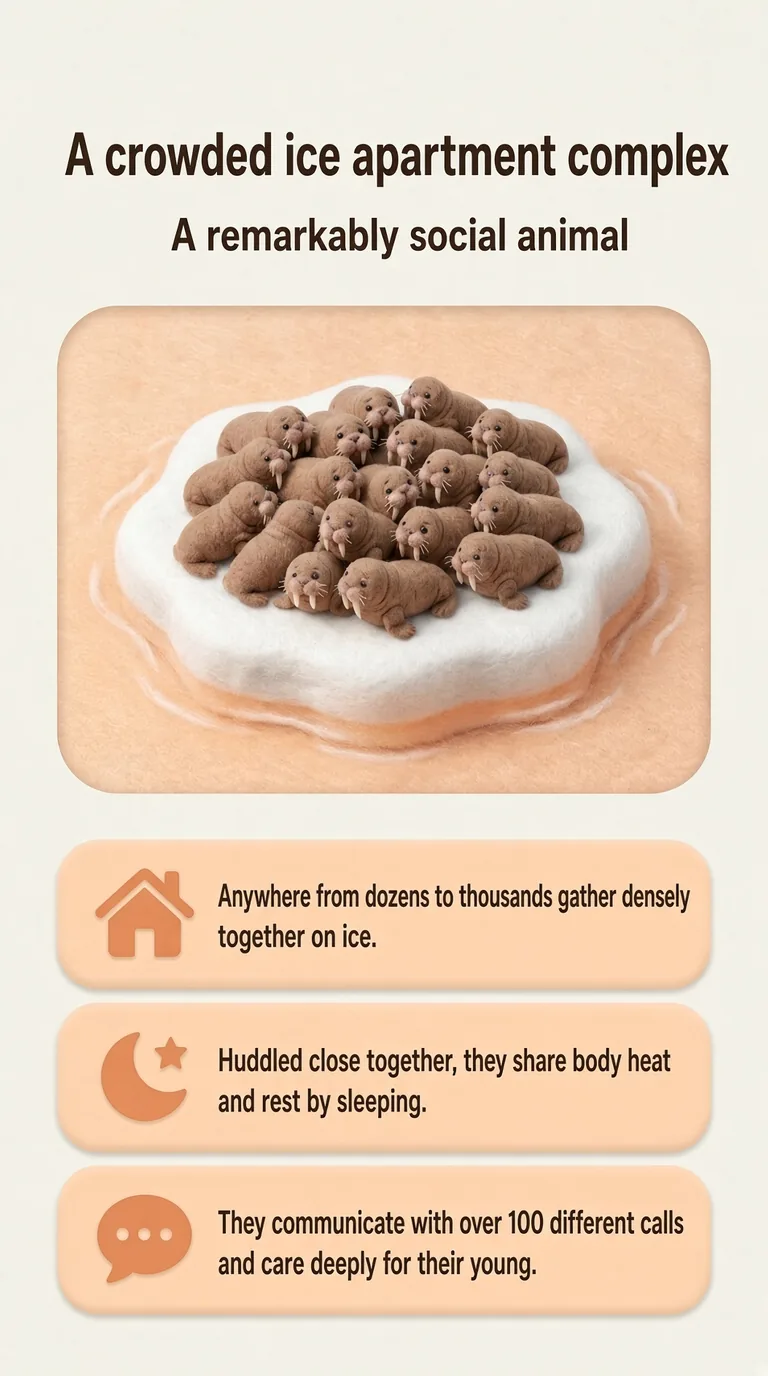 A crowded ice apartment complex — A remarkably social animal