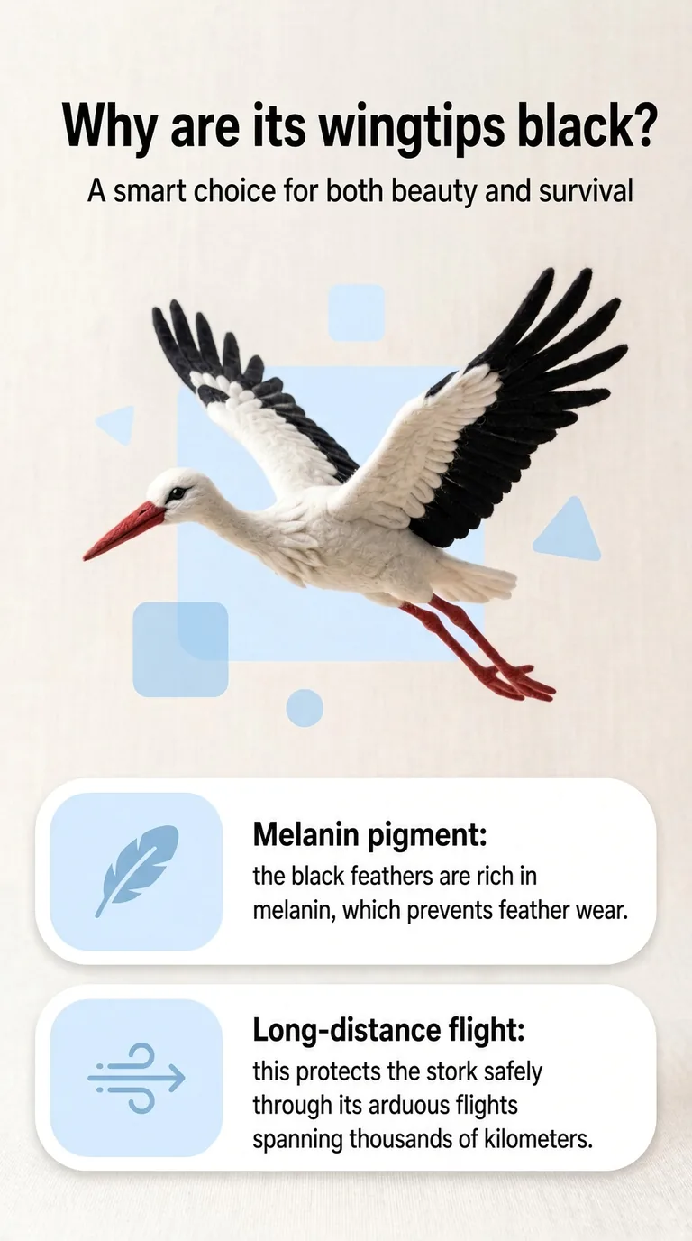 Why are its wingtips black? — A smart choice for both beauty and survival — Melanin pigment / Long-distance flight