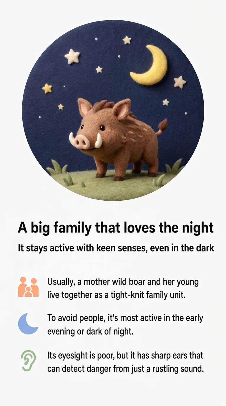 A big family that loves the night — It stays active with keen senses, even in the dark