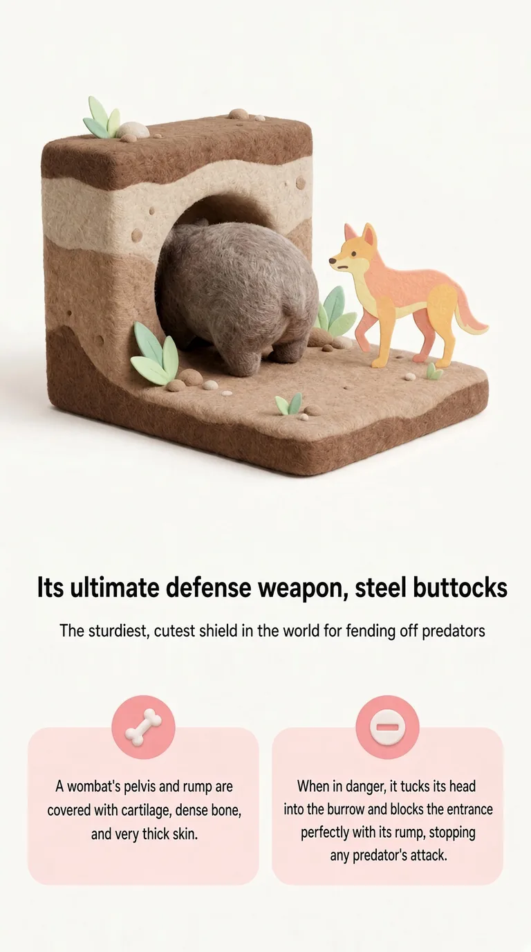 Its ultimate defense weapon, steel buttocks — The sturdiest, cutest shield in the world for fending off predators