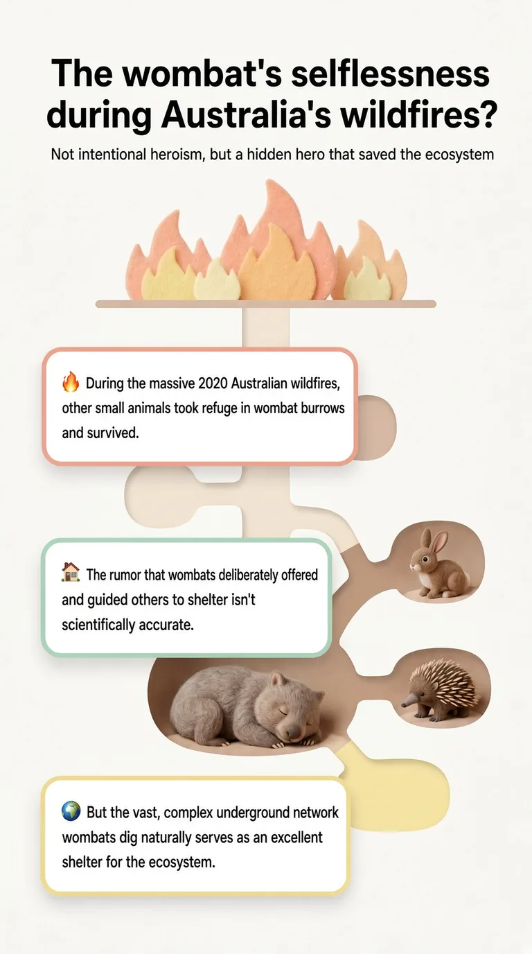 The wombat's selflessness during Australia's wildfires? — Not intentional heroism, but a hidden hero that saved the ecosystem