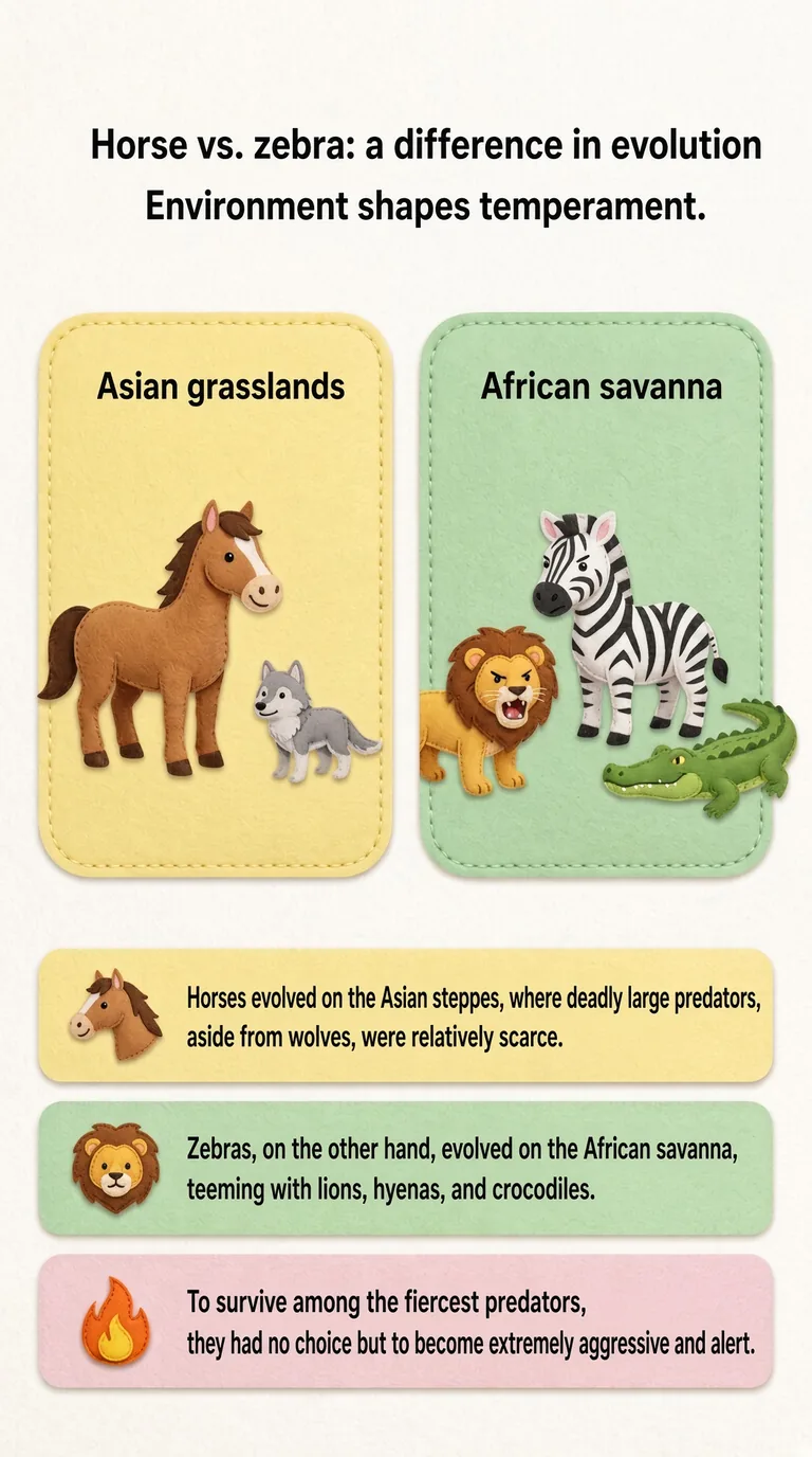 Horse vs. zebra: a difference in evolution — Environment shapes temperament.