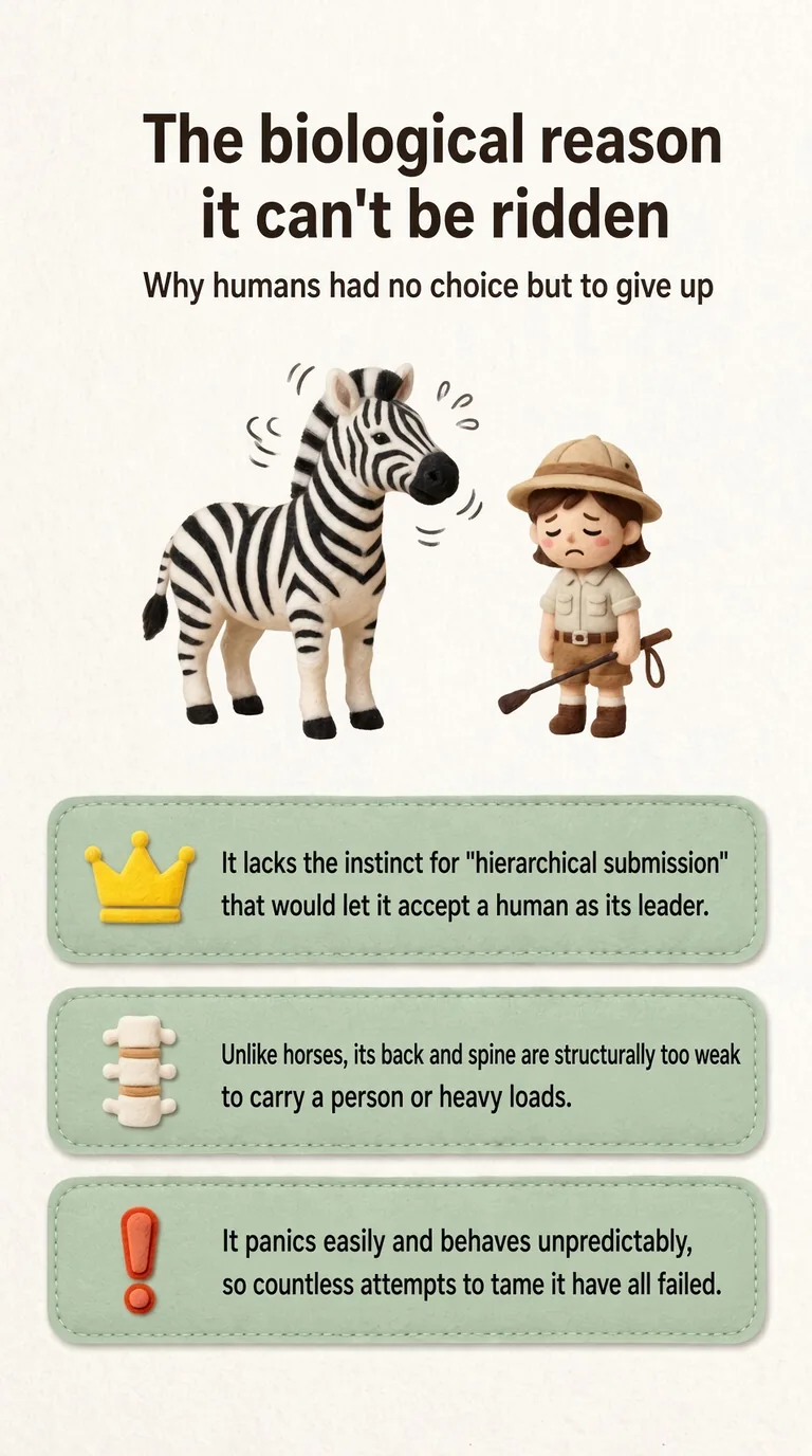 The biological reason it can't be ridden — Why humans had no choice but to give up