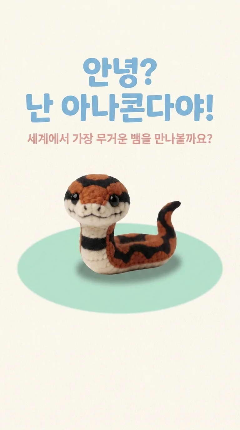 안녕? 난 아나콘다야! — 세계에서 가장 무거운 뱀을 만나볼까요?