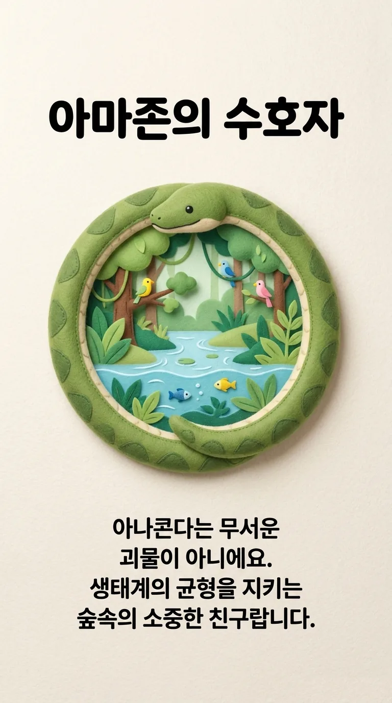 아마존의 수호자 — 아나콘다는 무서운 괴물이 아니에요. 생태계의 균형을 지키는 숲속의 소중한 친구랍니다.