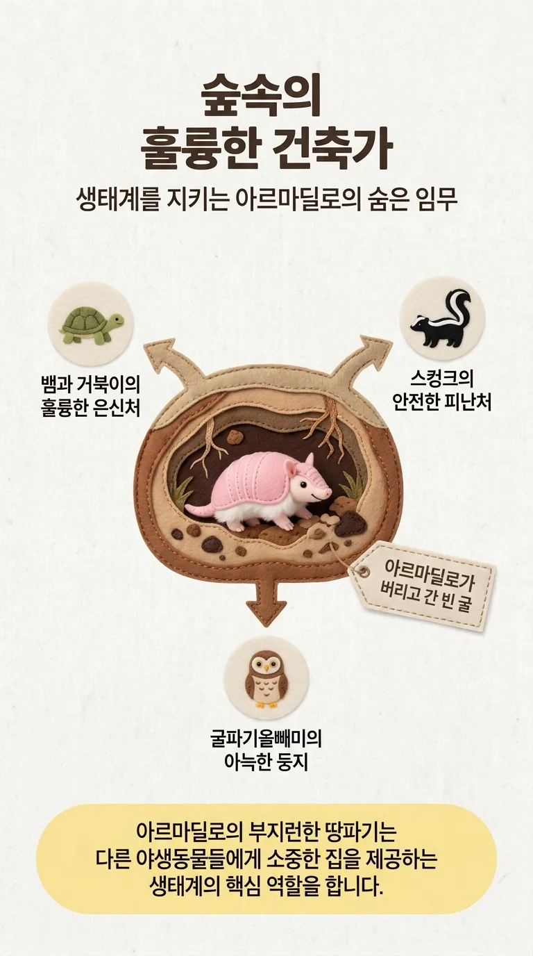 숲속의 훌륭한 건축가 — 생태계를 지키는 아르마딜로의 숨은 임무