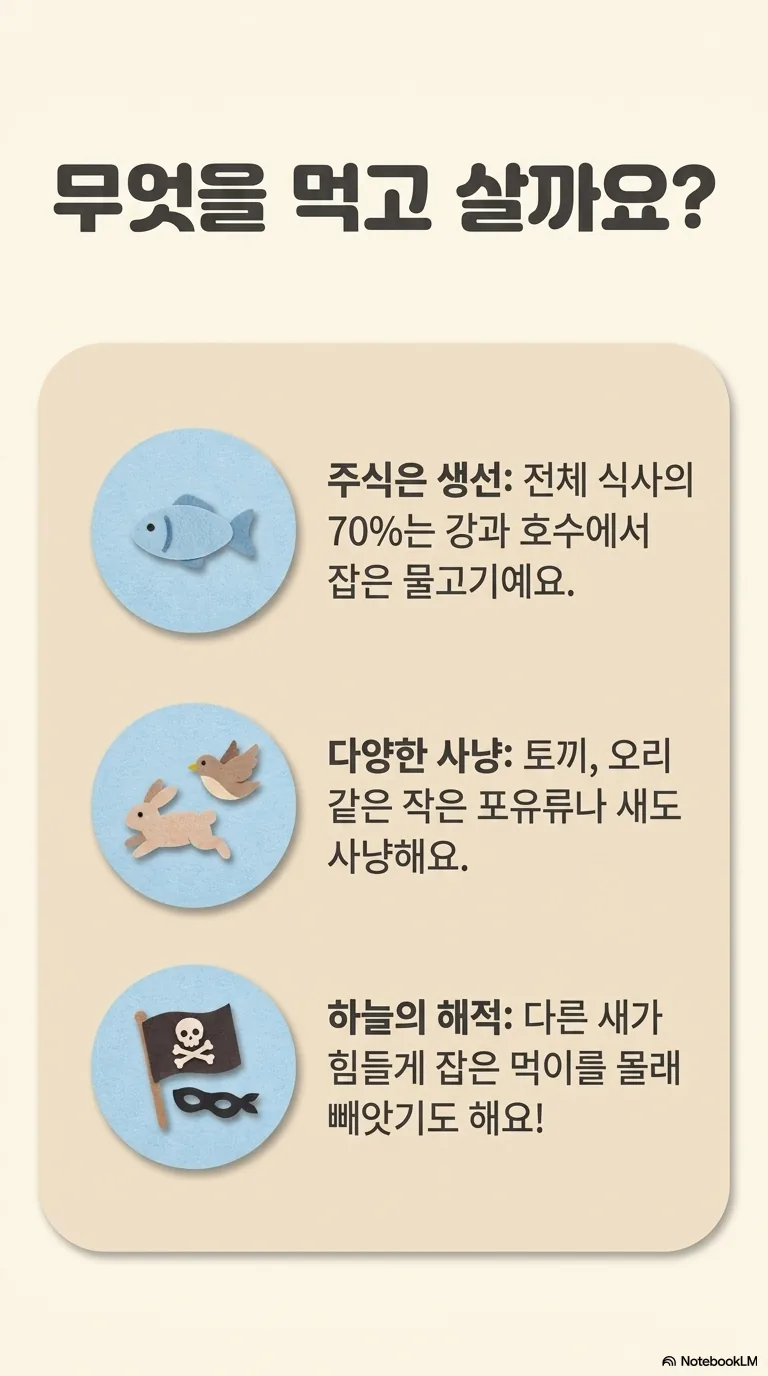 무엇을 먹고 살까요? — 주식은 생선 / 다양한 사냥 / 하늘의 해적
