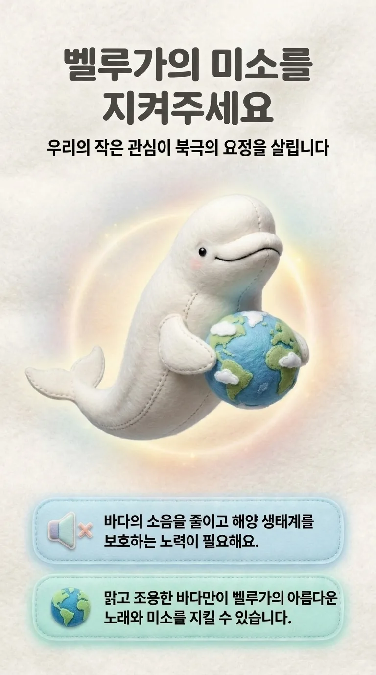 벨루가의 미소를 지켜주세요 — 우리의 작은 관심이 북극의 요정을 살립니다