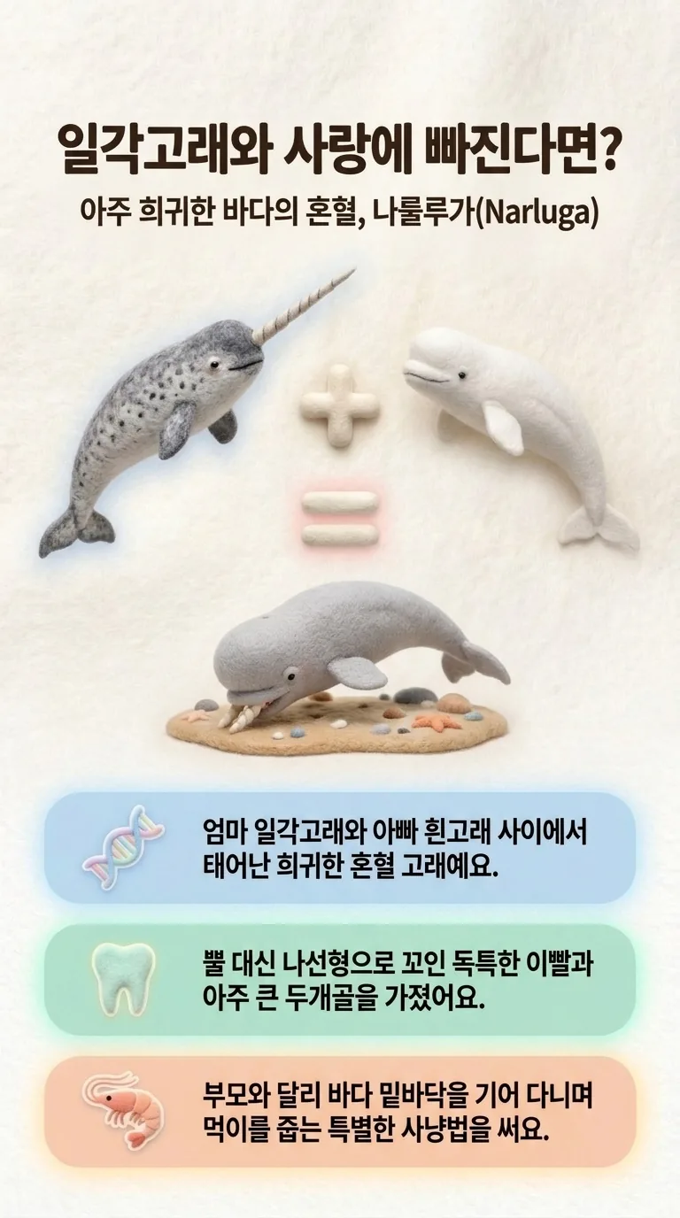 일각고래와 사랑에 빠진다면? — 아주 희귀한 바다의 혼혈, 나룰루가(Narluga)