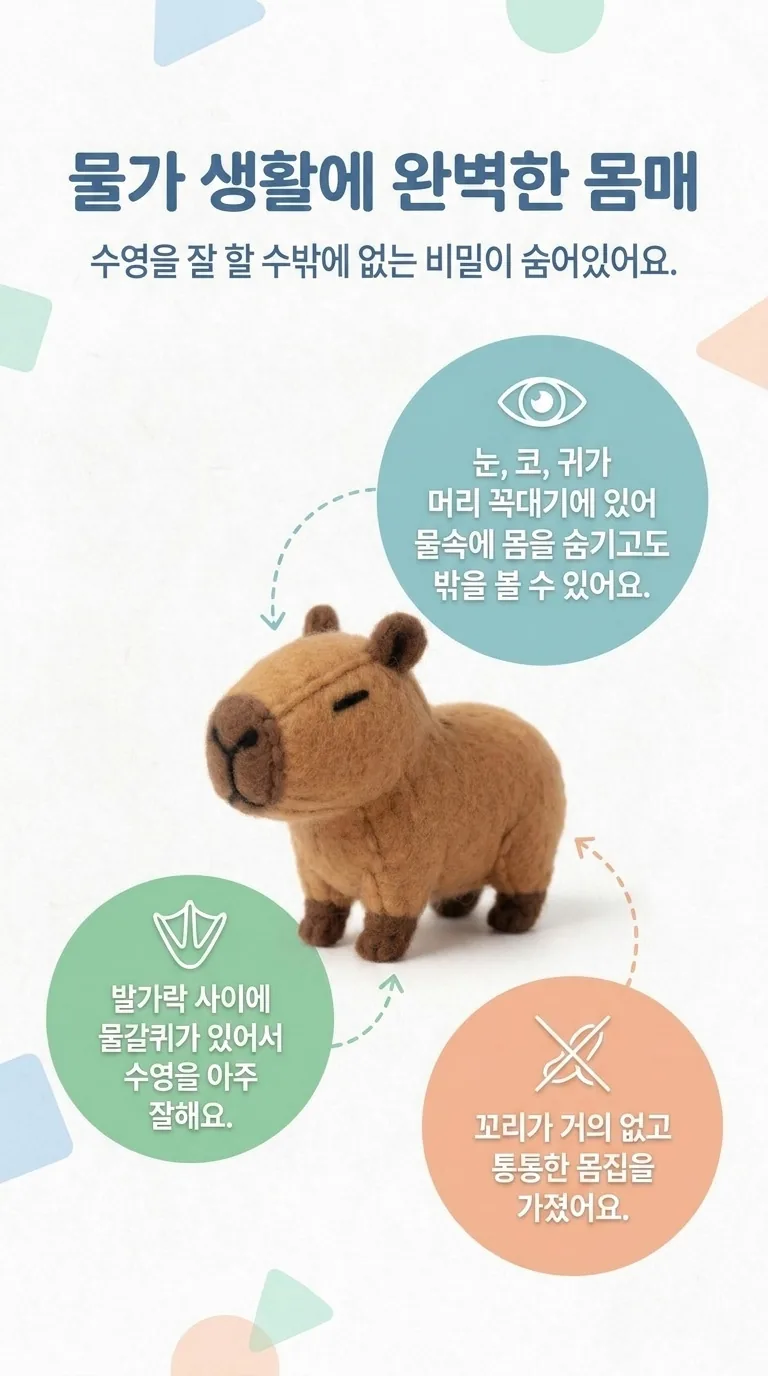 물가 생활에 완벽한 몸매 — 수영을 잘 할 수밖에 없는 비밀이 숨어있어요.