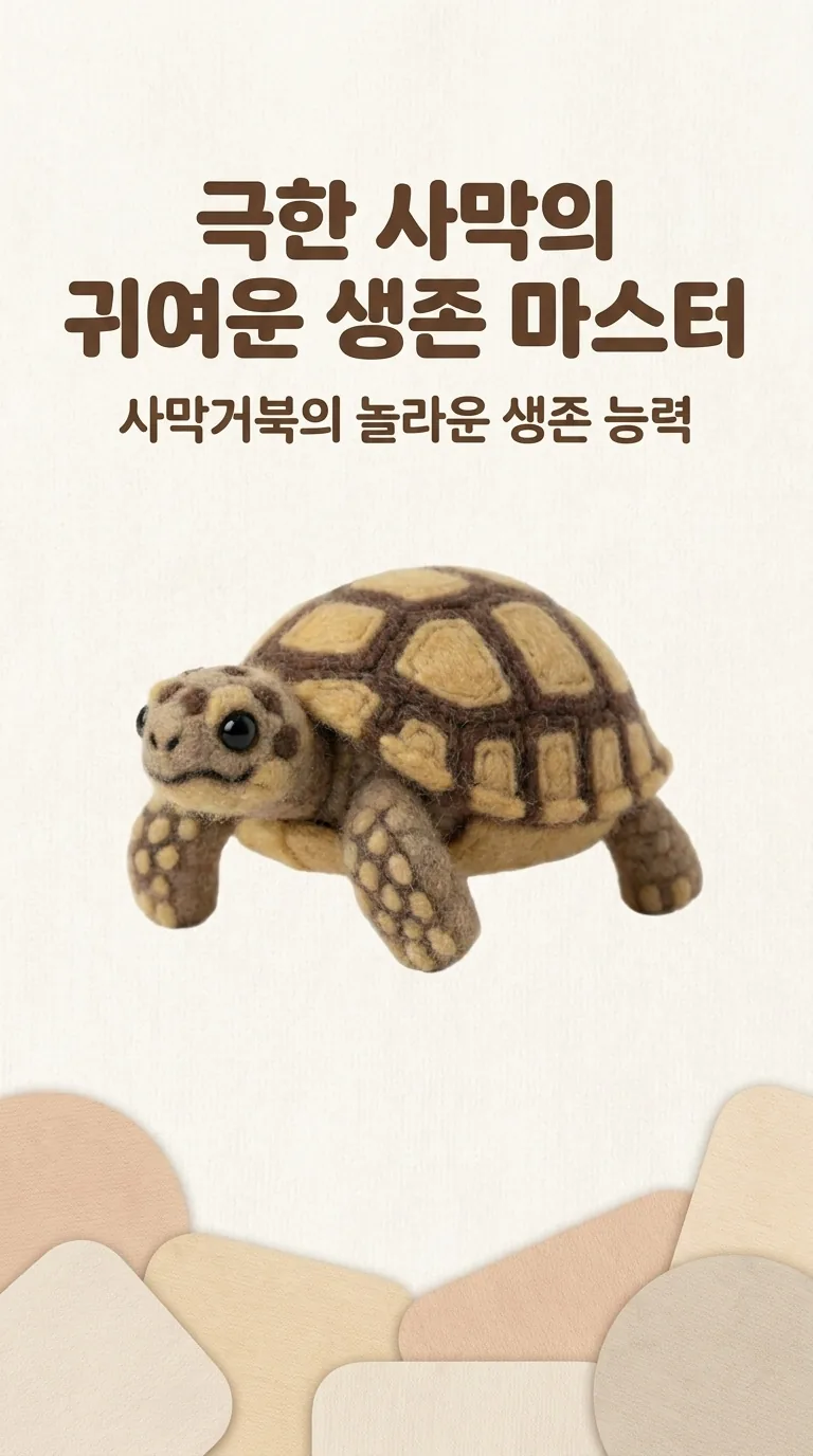 극한 사막의 귀여운 생존 마스터 — 사막거북의 놀라운 생존 능력
