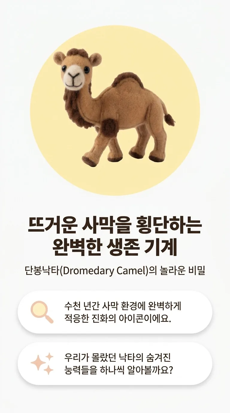 뜨거운 사막을 횡단하는 완벽한 생존 기계 — 단봉낙타(Dromedary Camel)의 놀라운 비밀