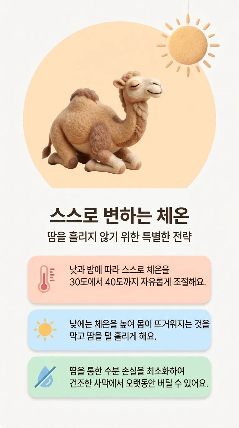 스스로 변하는 체온 — 땀을 흘리지 않기 위한 특별한 전략
