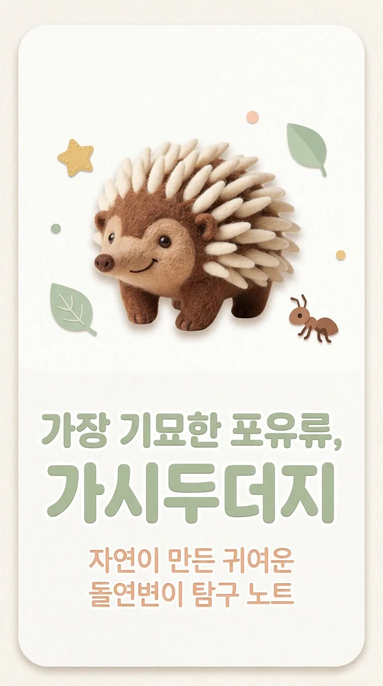가장 기묘한 포유류, 가시두더지 — 자연이 만든 귀여운 돌연변이 탐구 노트