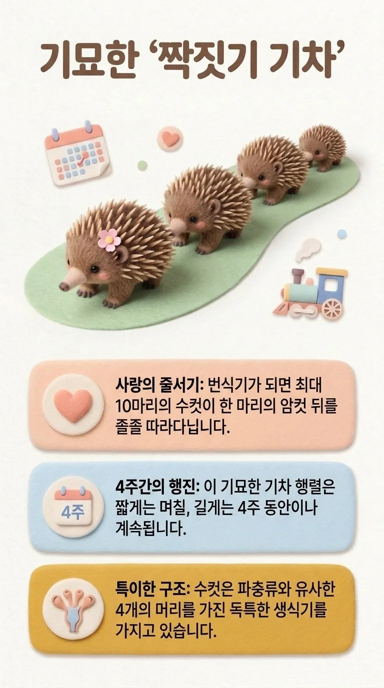 기묘한 '짝짓기 기차' — 사랑의 줄서기 / 4주간의 행진 / 특이한 구조