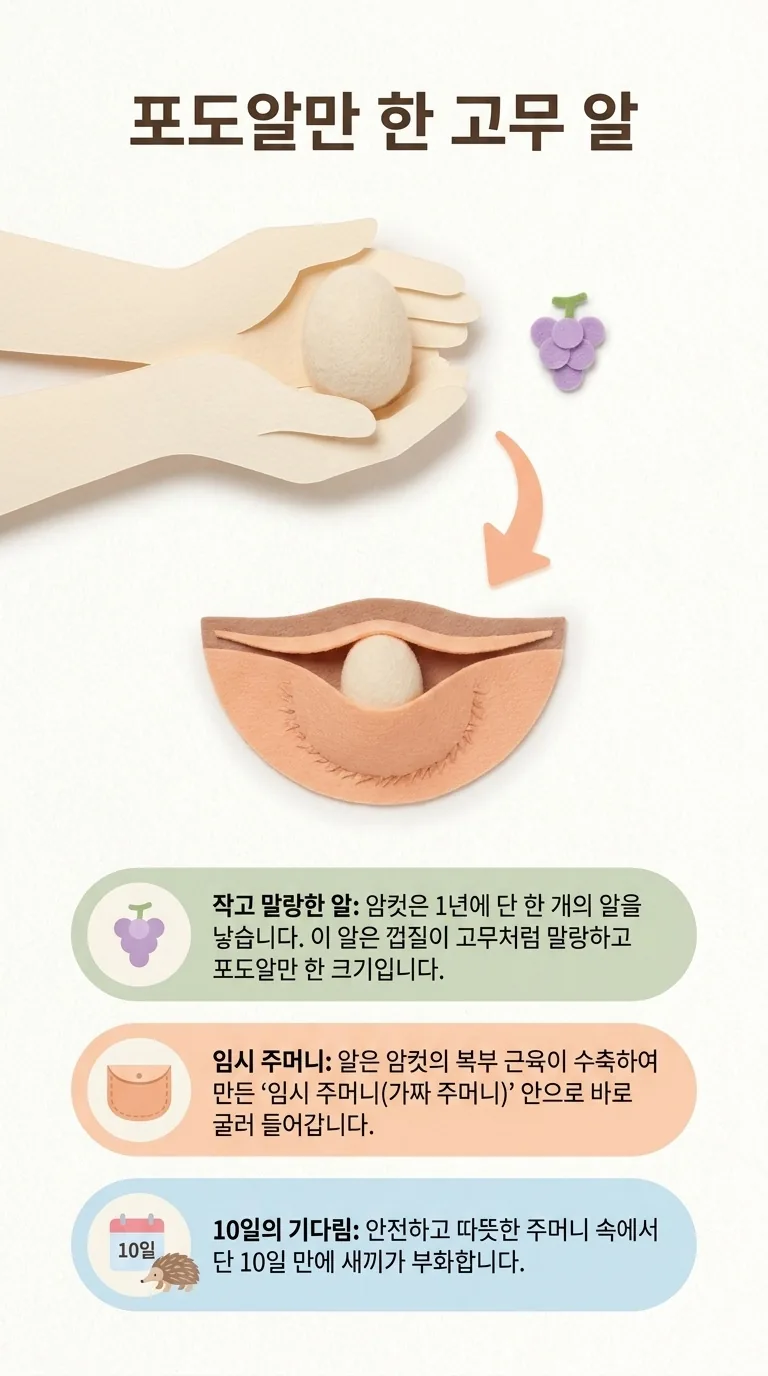포도알만 한 고무 알 — 작고 말랑한 알 / 임시 주머니 / 10일의 기다림