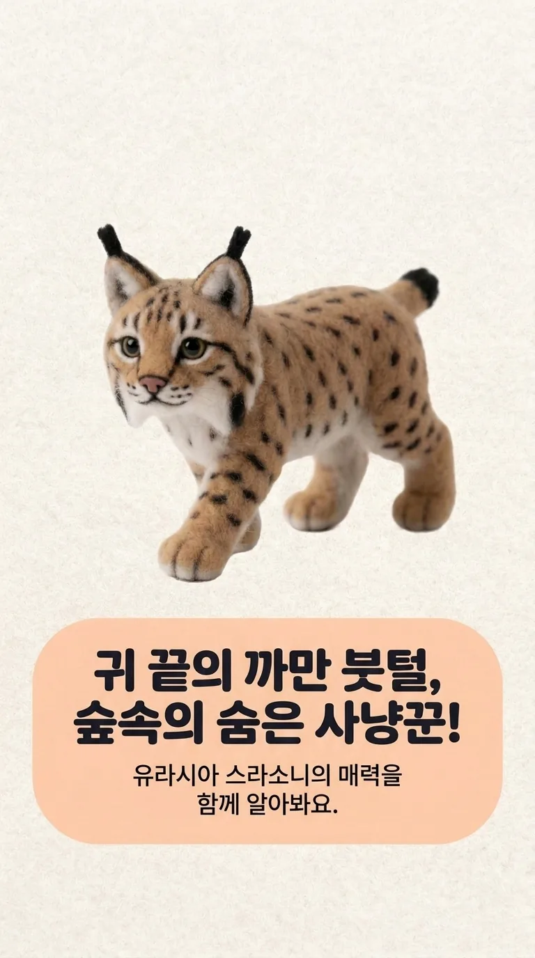 귀 끝의 까만 붓털, 숲속의 숨은 사냥꾼! — 유라시아 스라소니의 매력을 함께 알아봐요.