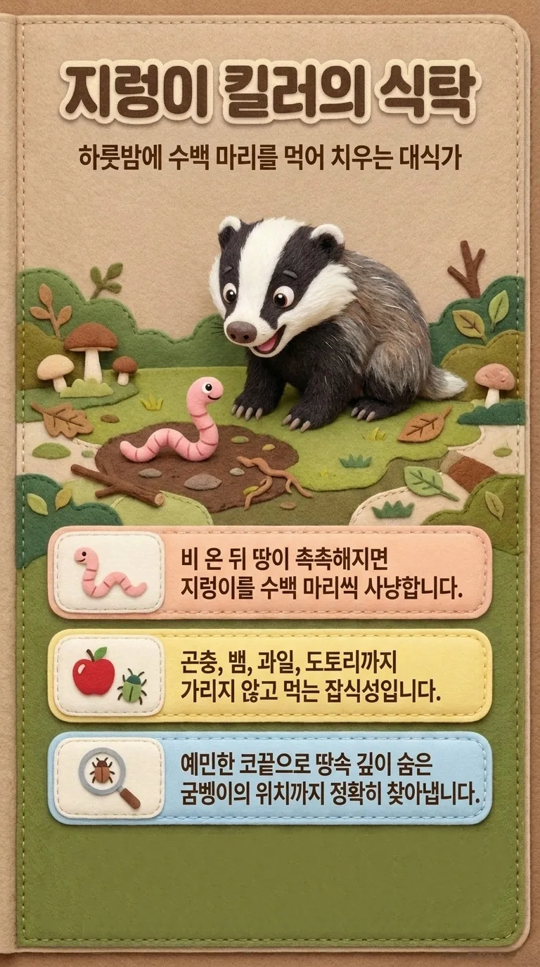 지렁이 킬러의 식탁 — 하룻밤에 수백 마리를 먹어 치우는 대식가