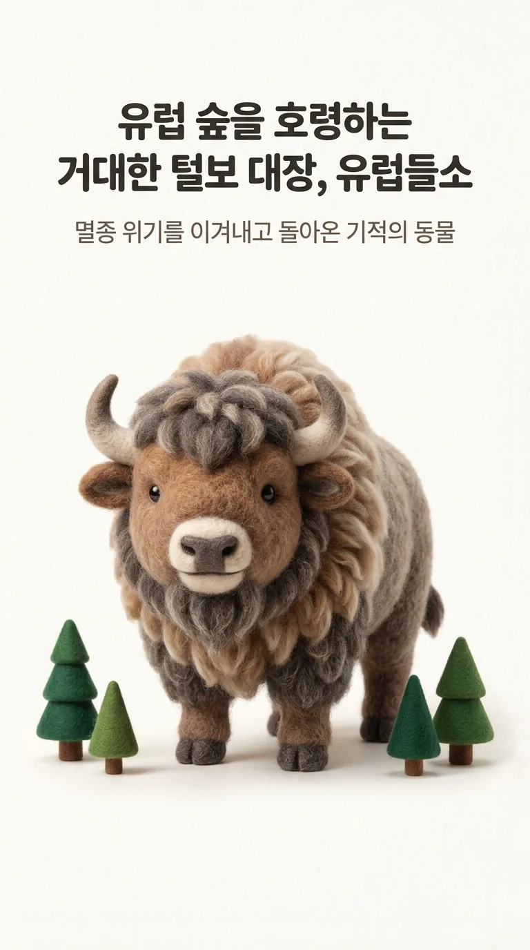 유럽 숲을 호령하는 거대한 털보 대장, 유럽들소 — 멸종 위기를 이겨내고 돌아온 기적의 동물