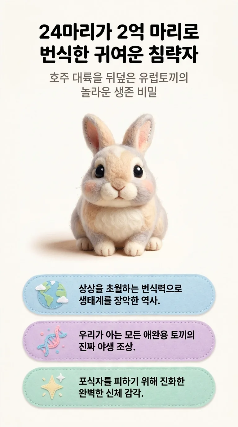 24마리가 2억 마리로 번식한 귀여운 침략자 — 호주 대륙을 뒤덮은 유럽토끼의 놀라운 생존 비밀