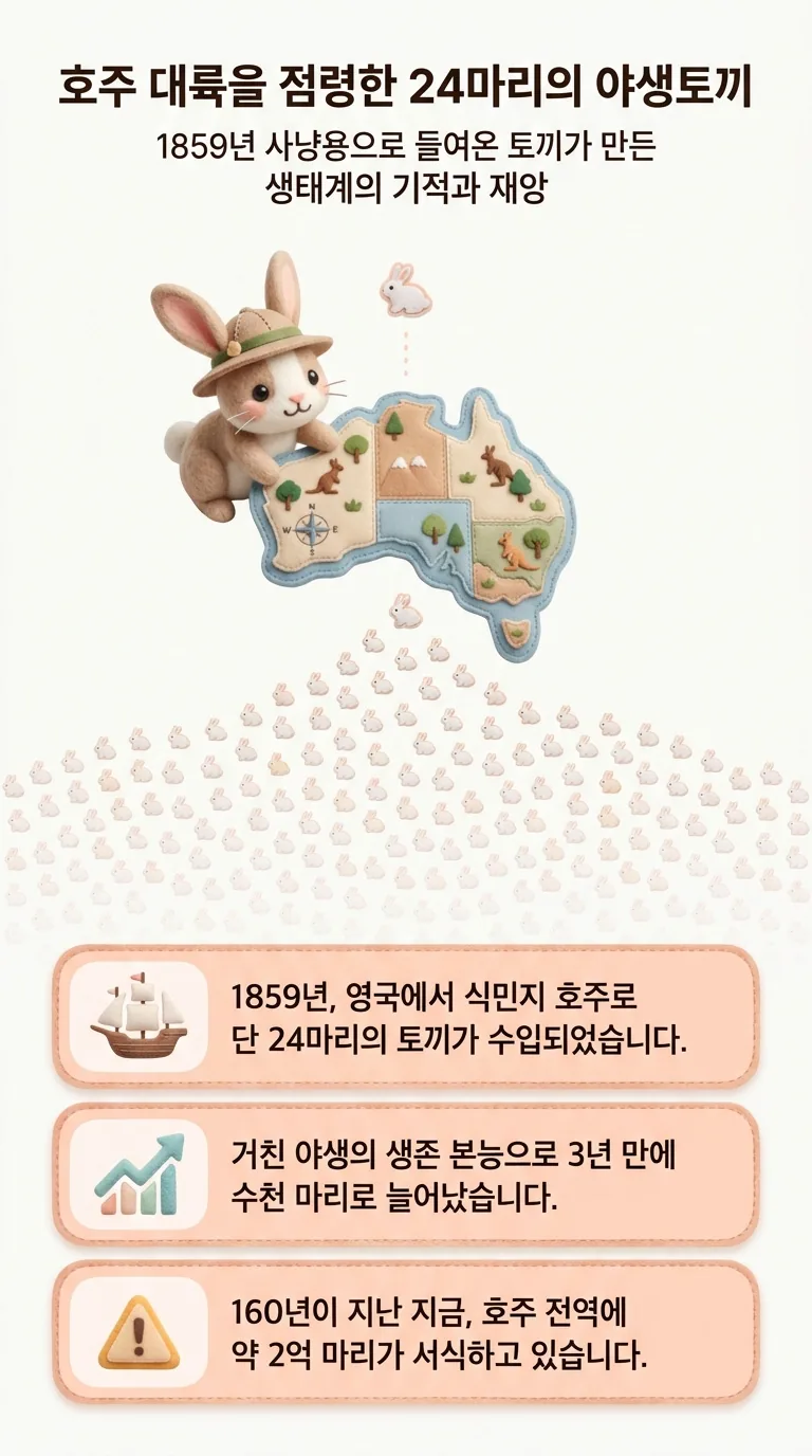 호주 대륙을 점령한 24마리의 야생토끼 — 1859년 사냥용으로 들여온 토끼가 만든 생태계의 기적과 재앙