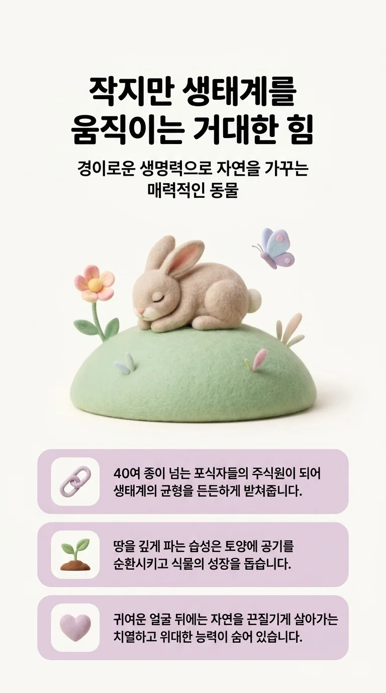 작지만 생태계를 움직이는 거대한 힘 — 경이로운 생명력으로 자연을 가꾸는 매력적인 동물