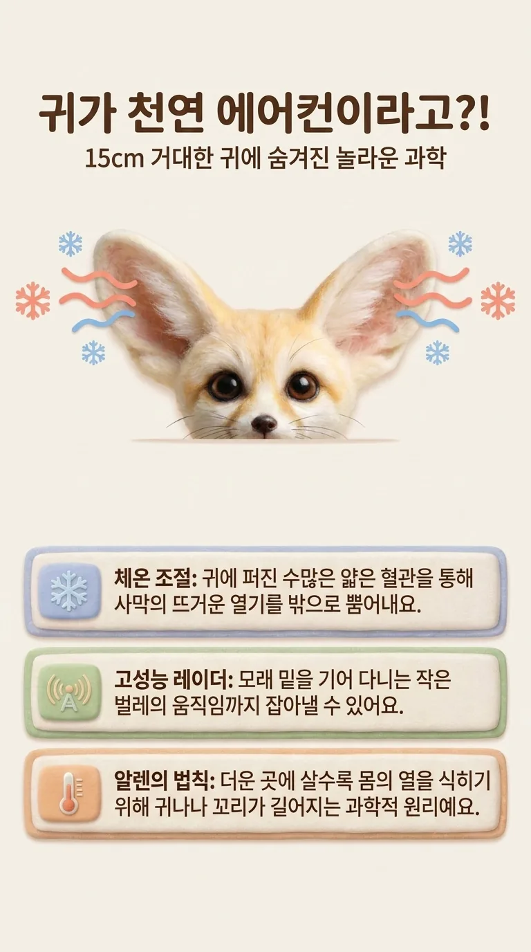 귀가 천연 에어컨이라고?! — 15cm 거대한 귀에 숨겨진 놀라운 과학 — 체온 조절 / 고성능 레이더 / 알렌의 법칙