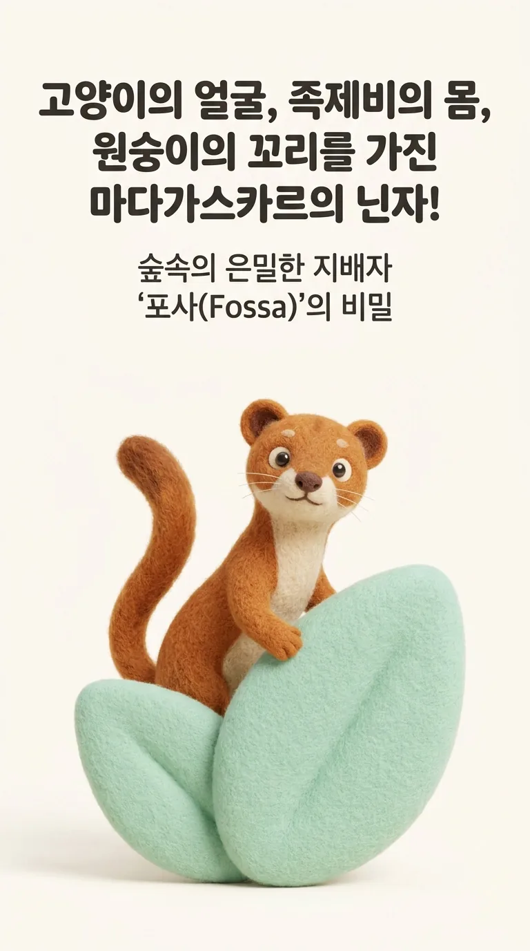 고양이의 얼굴, 족제비의 몸, 원숭이의 꼬리를 가진 마다가스카르의 닌자! — 숲속의 은밀한 지배자 '포사(Fossa)'의 비밀