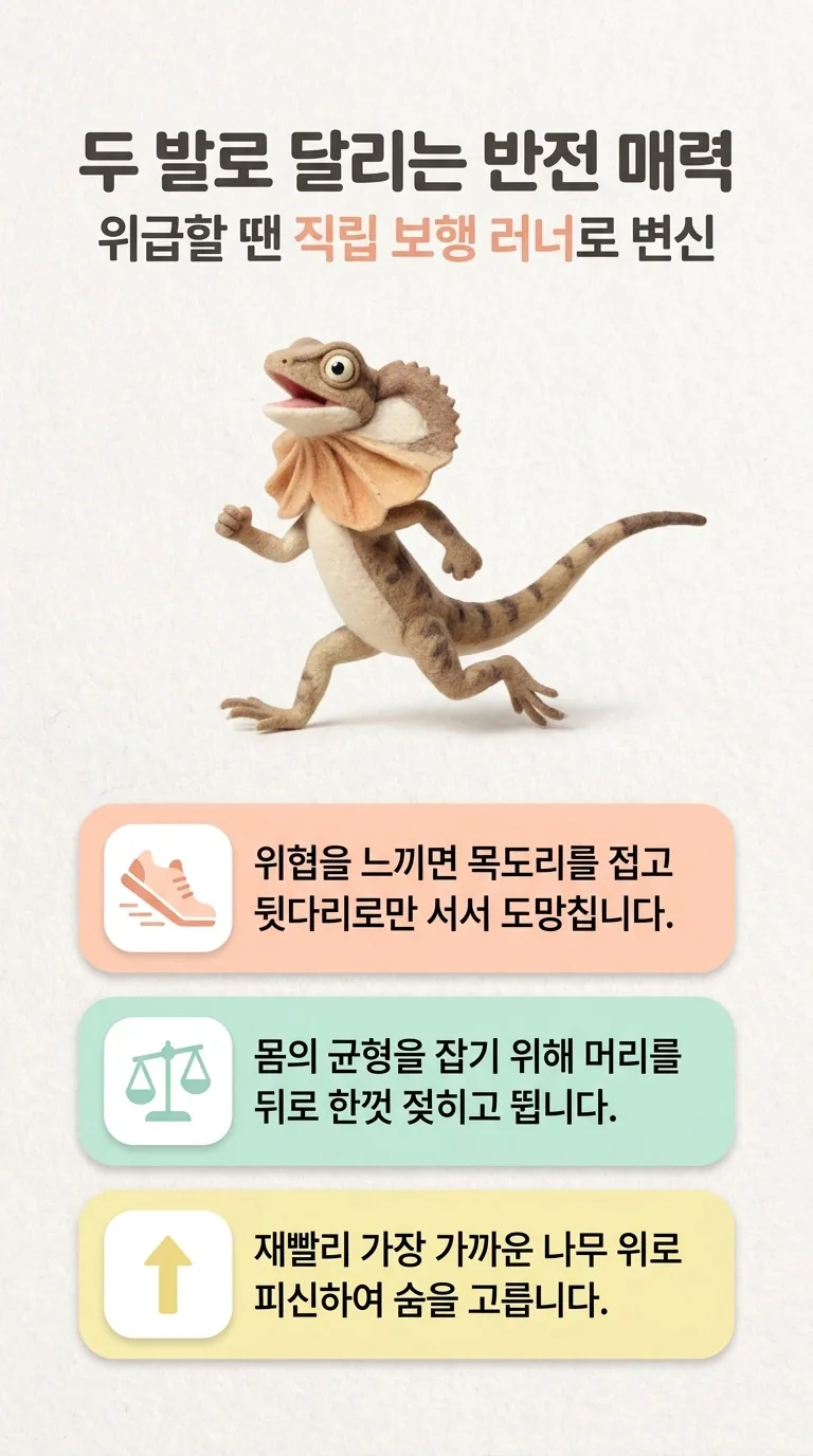 두 발로 달리는 반전 매력 — 위급할 땐 직립 보행 러너로 변신