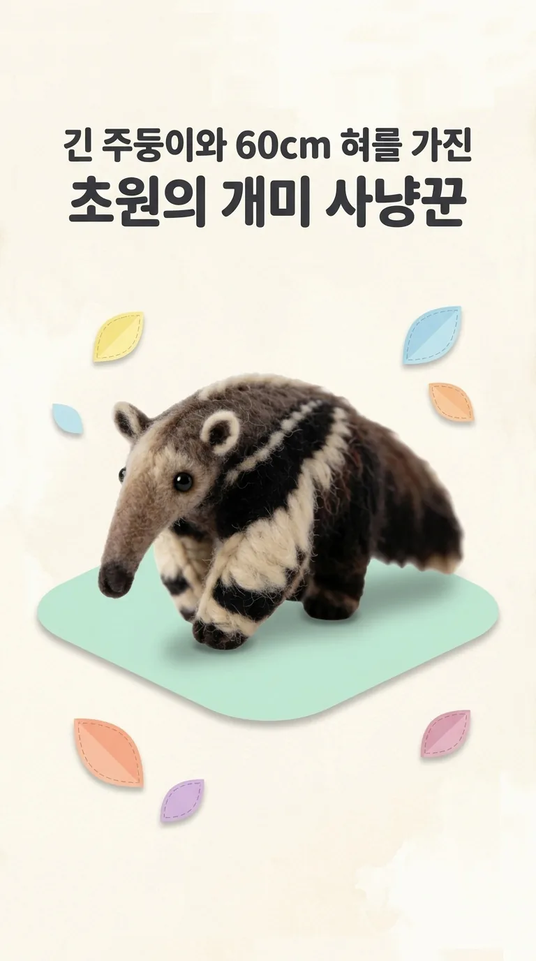 긴 주둥이와 60cm 혀를 가진 초원의 개미 사냥꾼