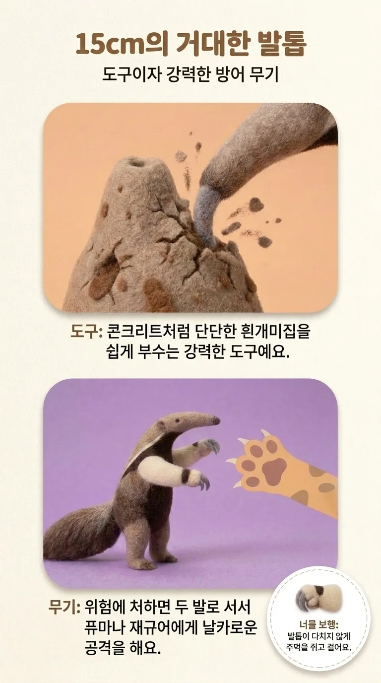 15cm의 거대한 발톱 — 도구이자 강력한 방어 무기 — 도구 / 무기