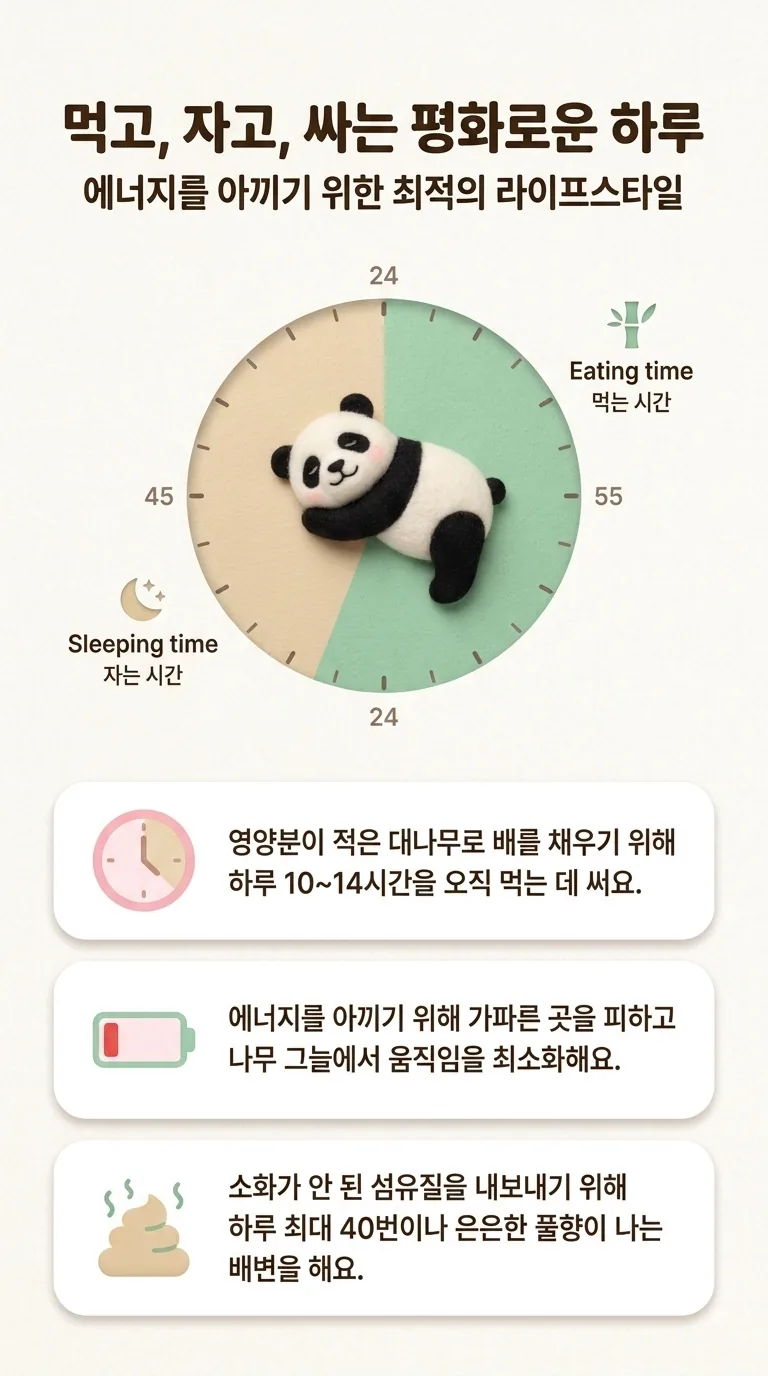 먹고, 자고, 싸는 평화로운 하루 — 에너지를 아끼기 위한 최적의 라이프스타일