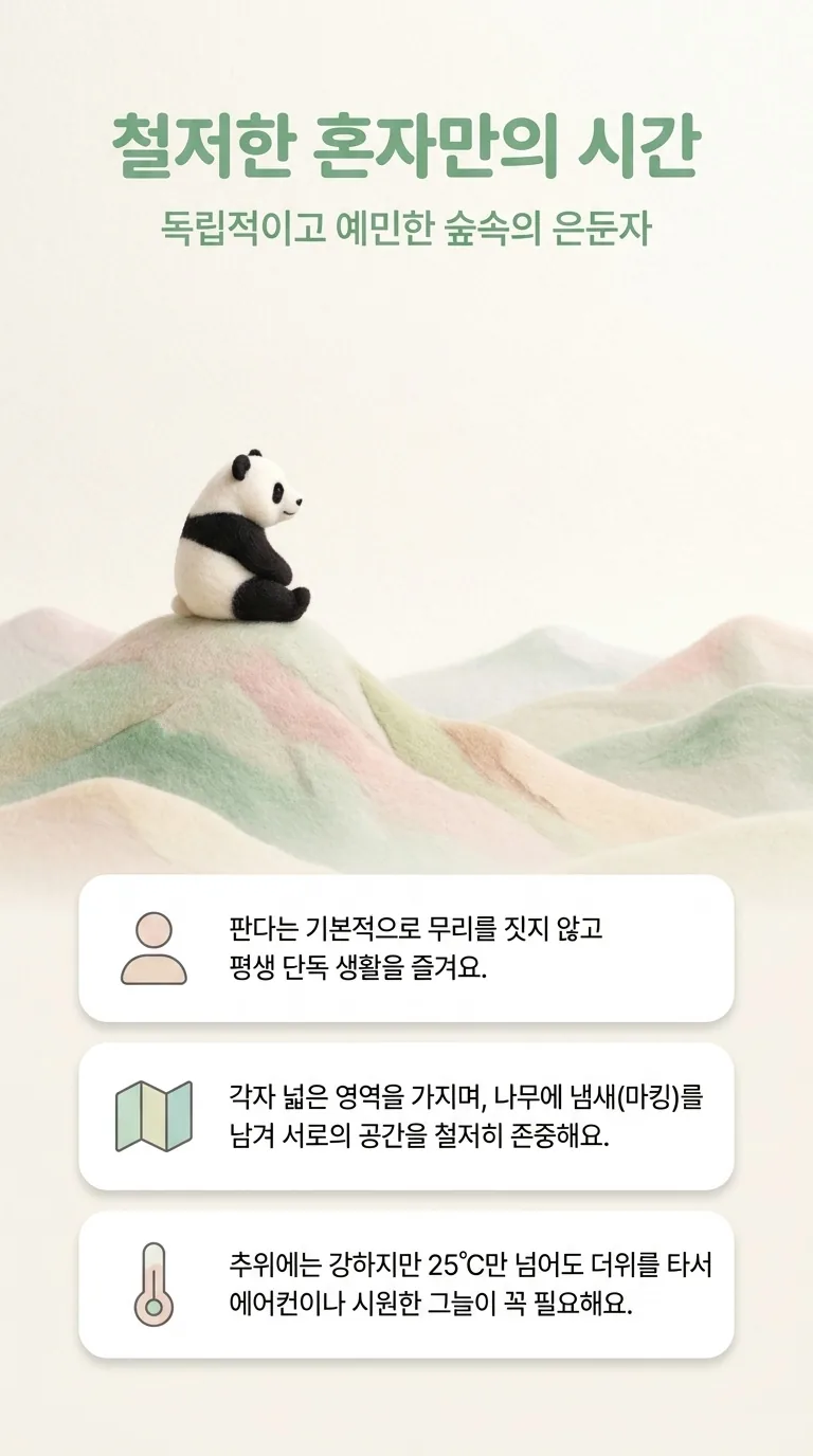 철저한 혼자만의 시간 — 독립적이고 예민한 숲속의 은둔자