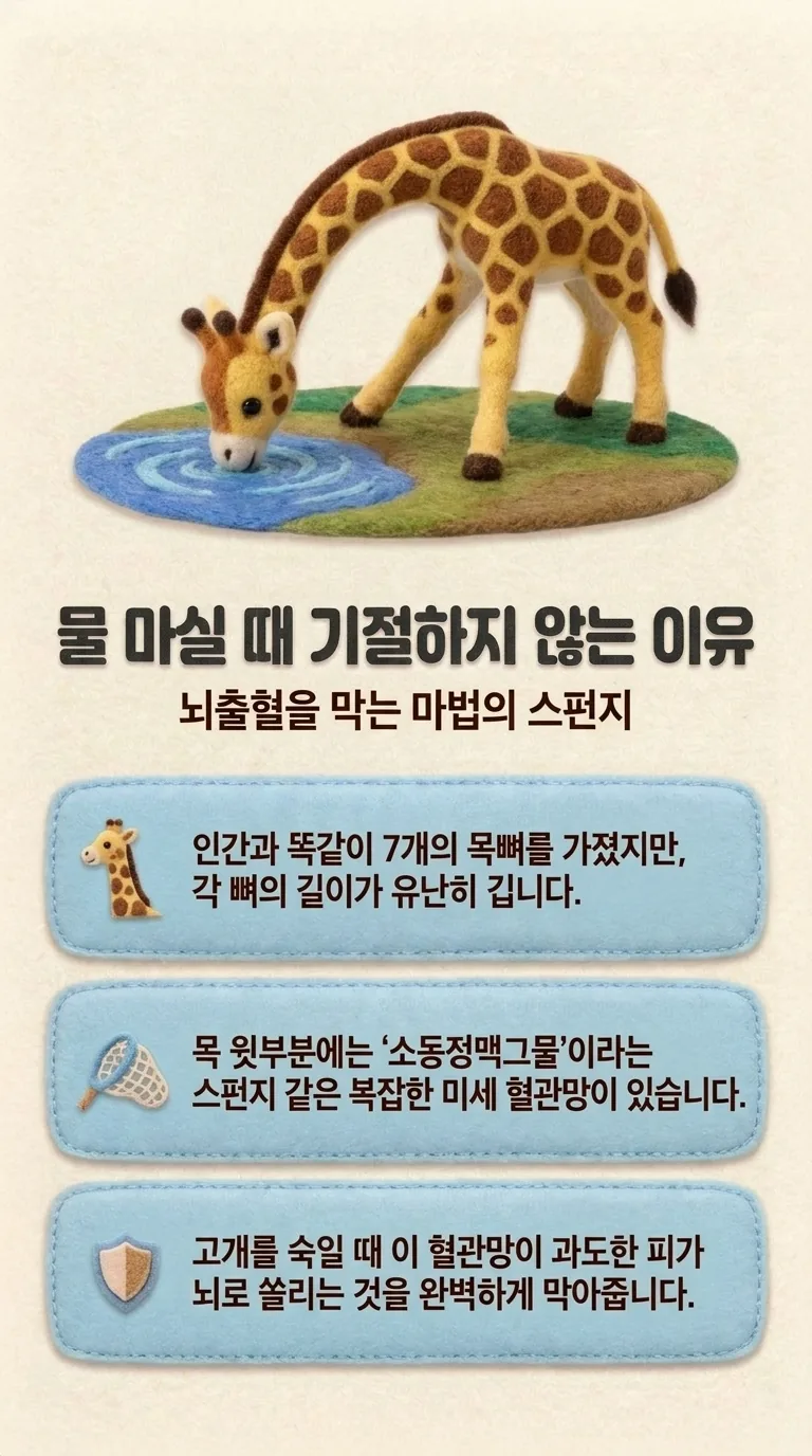 물 마실 때 기절하지 않는 이유 — 뇌출혈을 막는 마법의 스펀지