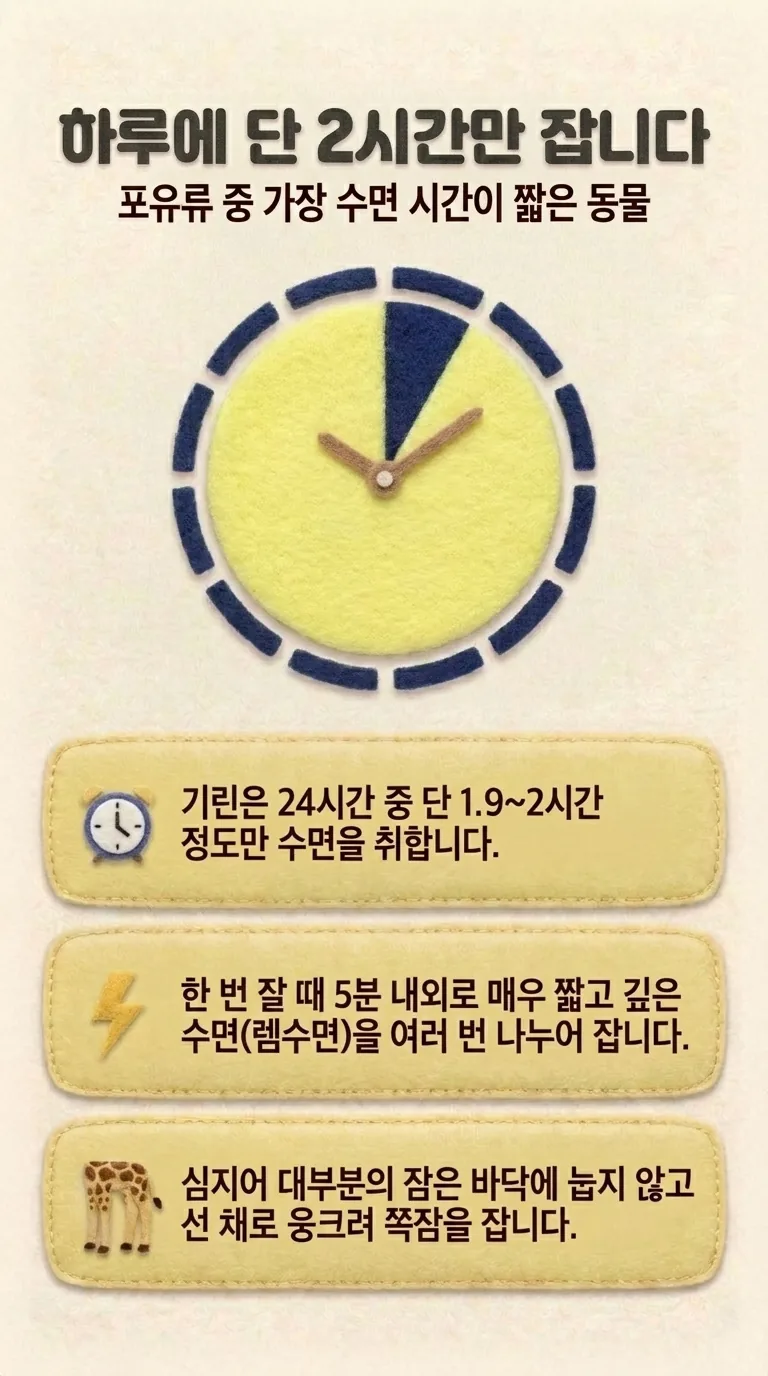 하루에 단 2시간만 잡니다 — 포유류 중 가장 수면 시간이 짧은 동물