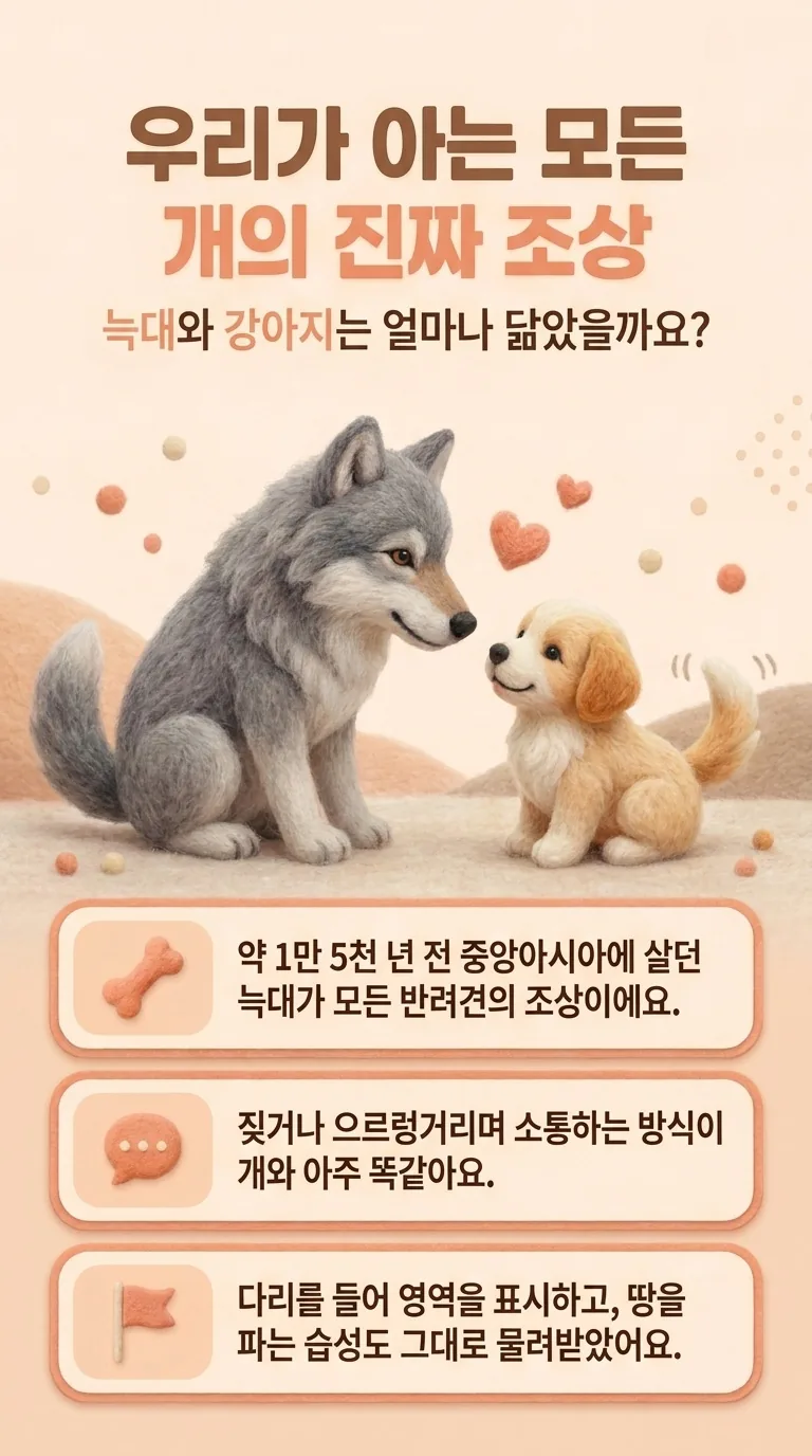우리가 아는 모든 개의 진짜 조상 — 늑대와 강아지는 얼마나 닮았을까요?