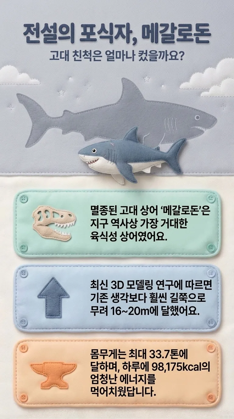 전설의 포식자, 메갈로돈 — 고대 친척은 얼마나 컸을까요?