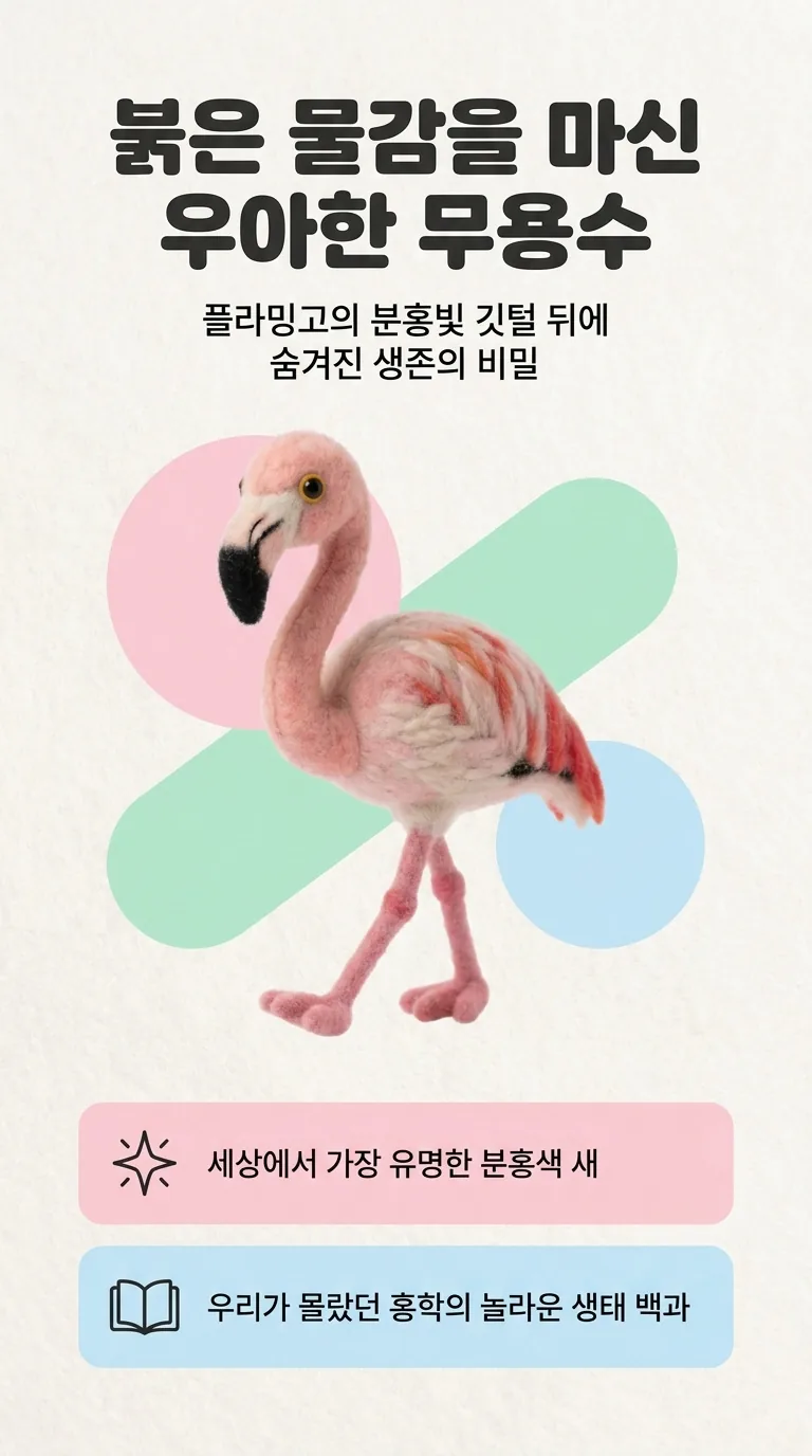 붉은 물감을 마신 우아한 무용수 — 플라밍고의 분홍빛 깃털 뒤에 숨겨진 생존의 비밀