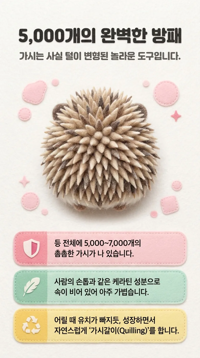 5,000개의 완벽한 방패 — 가시는 사실 털이 변형된 놀라운 도구입니다.