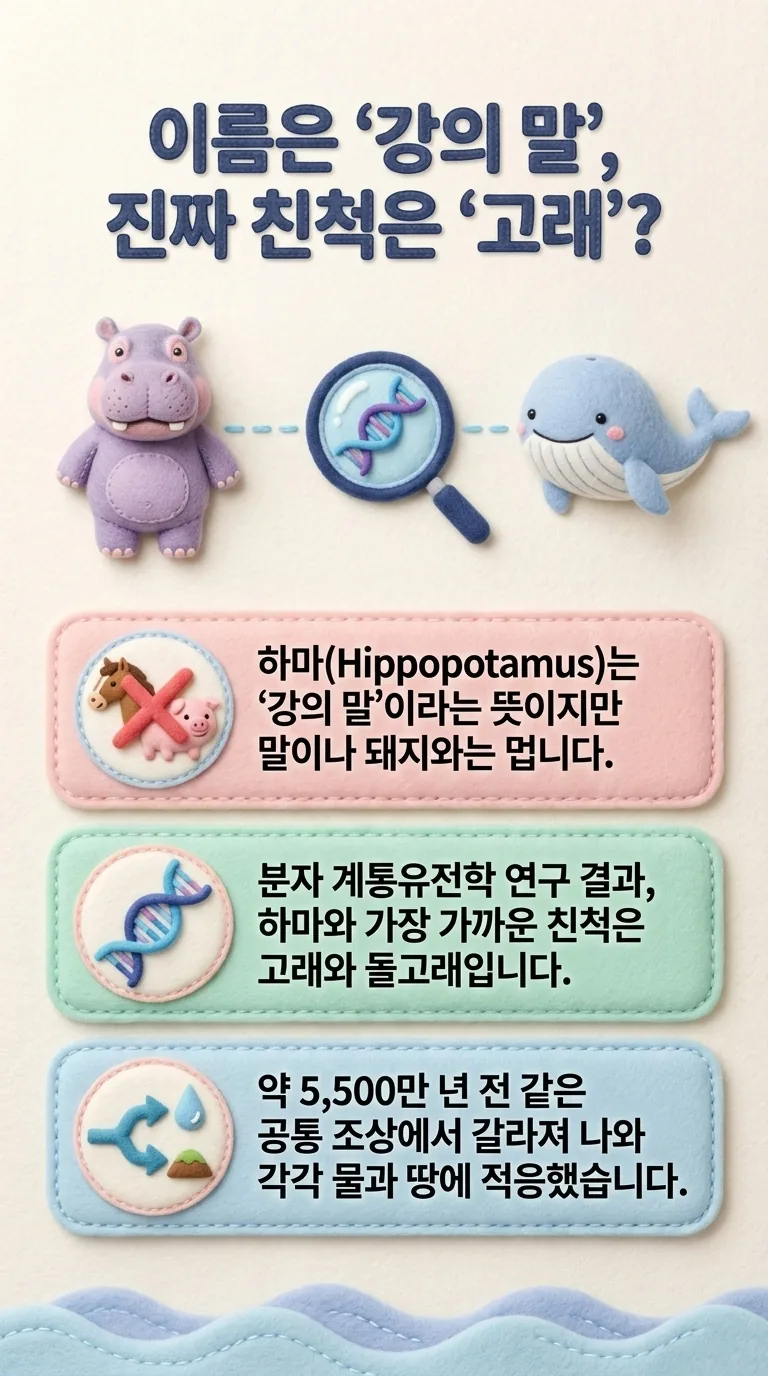 이름은 '강의 말', 진짜 친척은 '고래'?