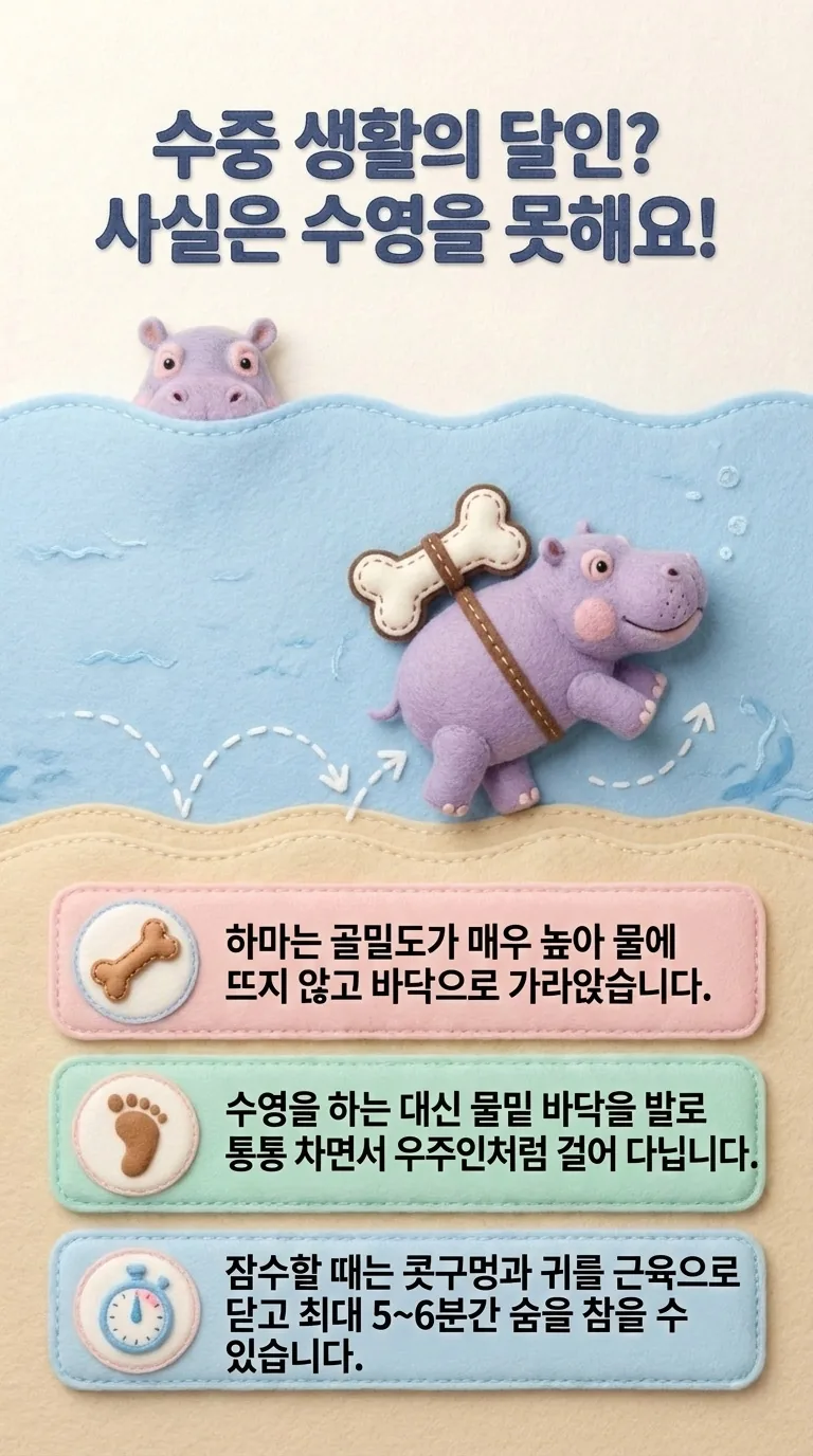 수중 생활의 달인? 사실은 수영을 못해요!
