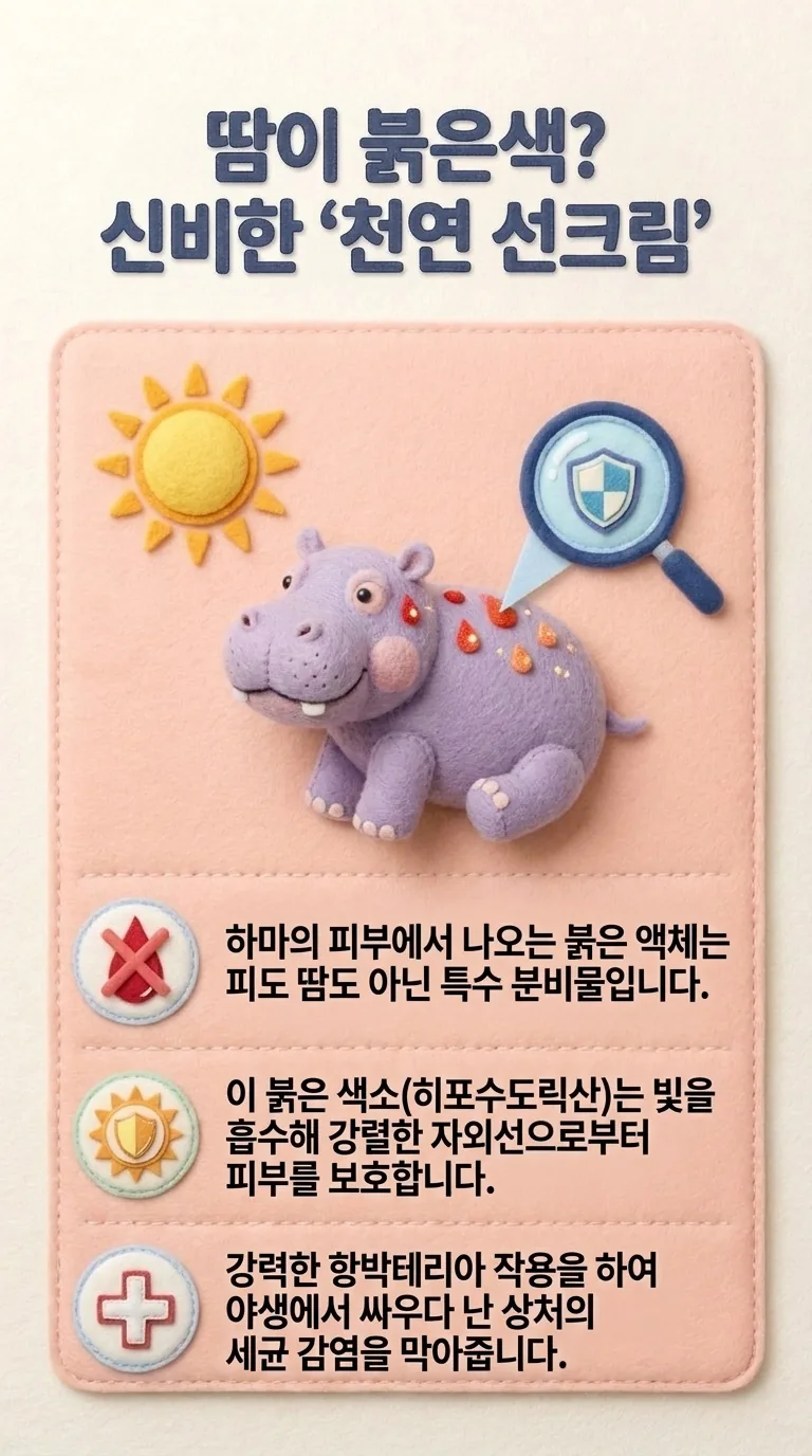 땀이 붉은색? 신비한 '천연 선크림'