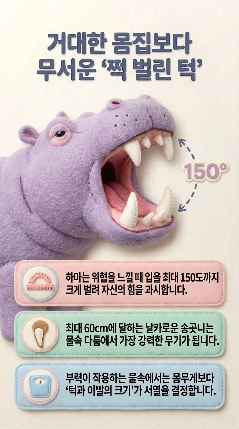 거대한 몸집보다 무서운 '쩍 벌린 턱'