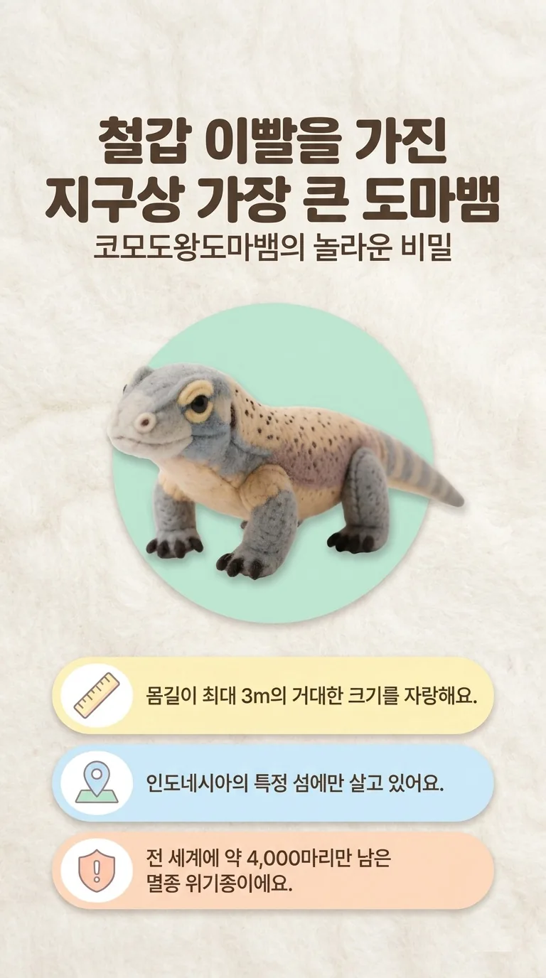 철갑 이빨을 가진 지구상 가장 큰 도마뱀 — 코모도왕도마뱀의 놀라운 비밀
